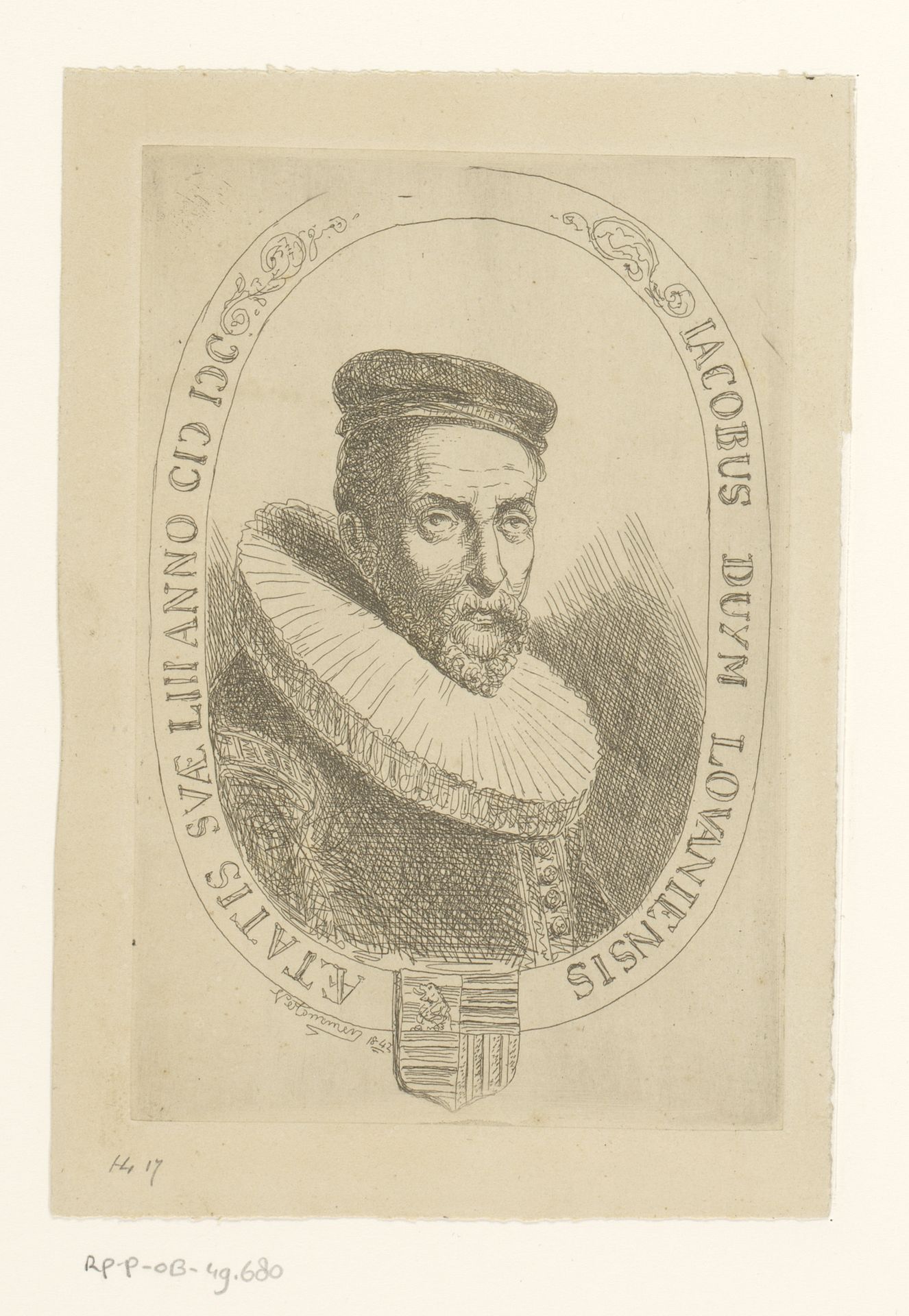 Portret van Jacob Duym by Guillaume Joseph Vertommen
