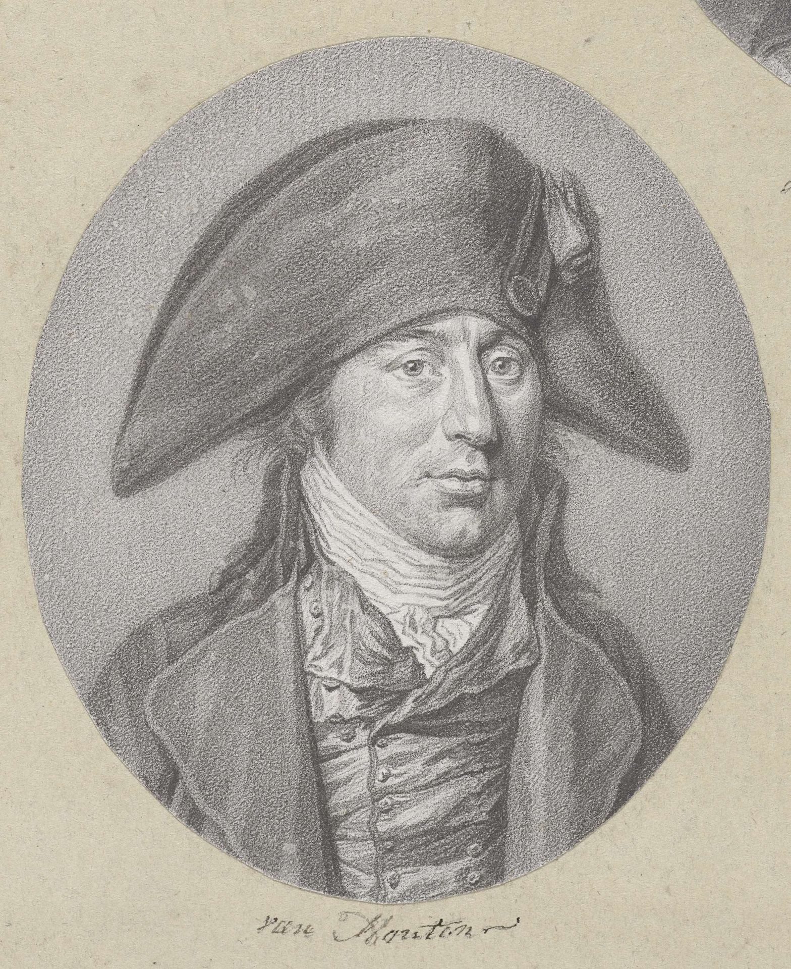 Portret van Van Houten by Johannes Cornelis Mertens