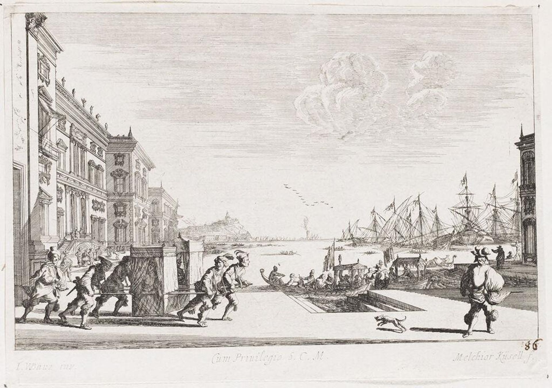 How One Carries Palanquins in Naples by Melchior KÃ¼sel
