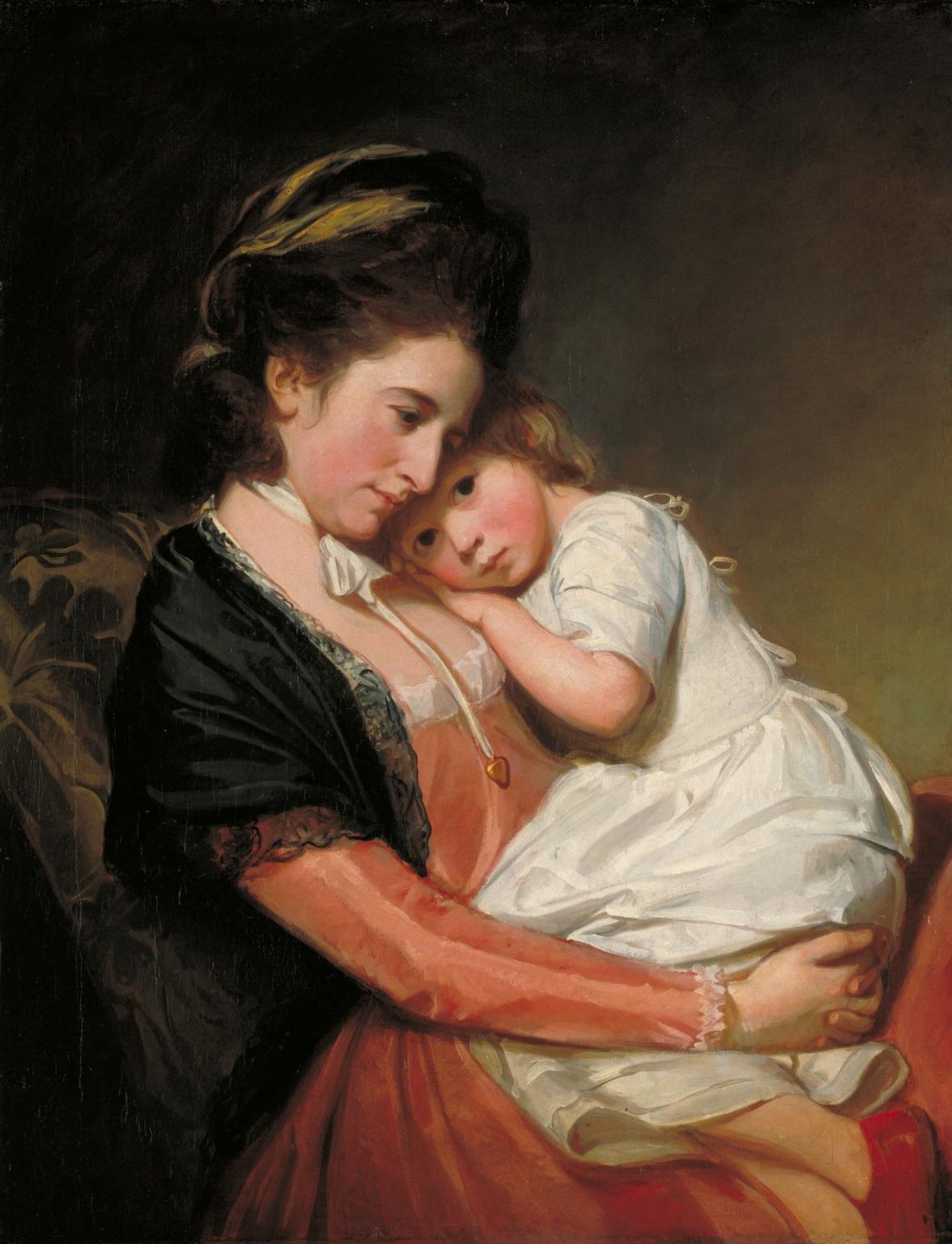 Mrs Johnstone and her Son (?) by George Romney