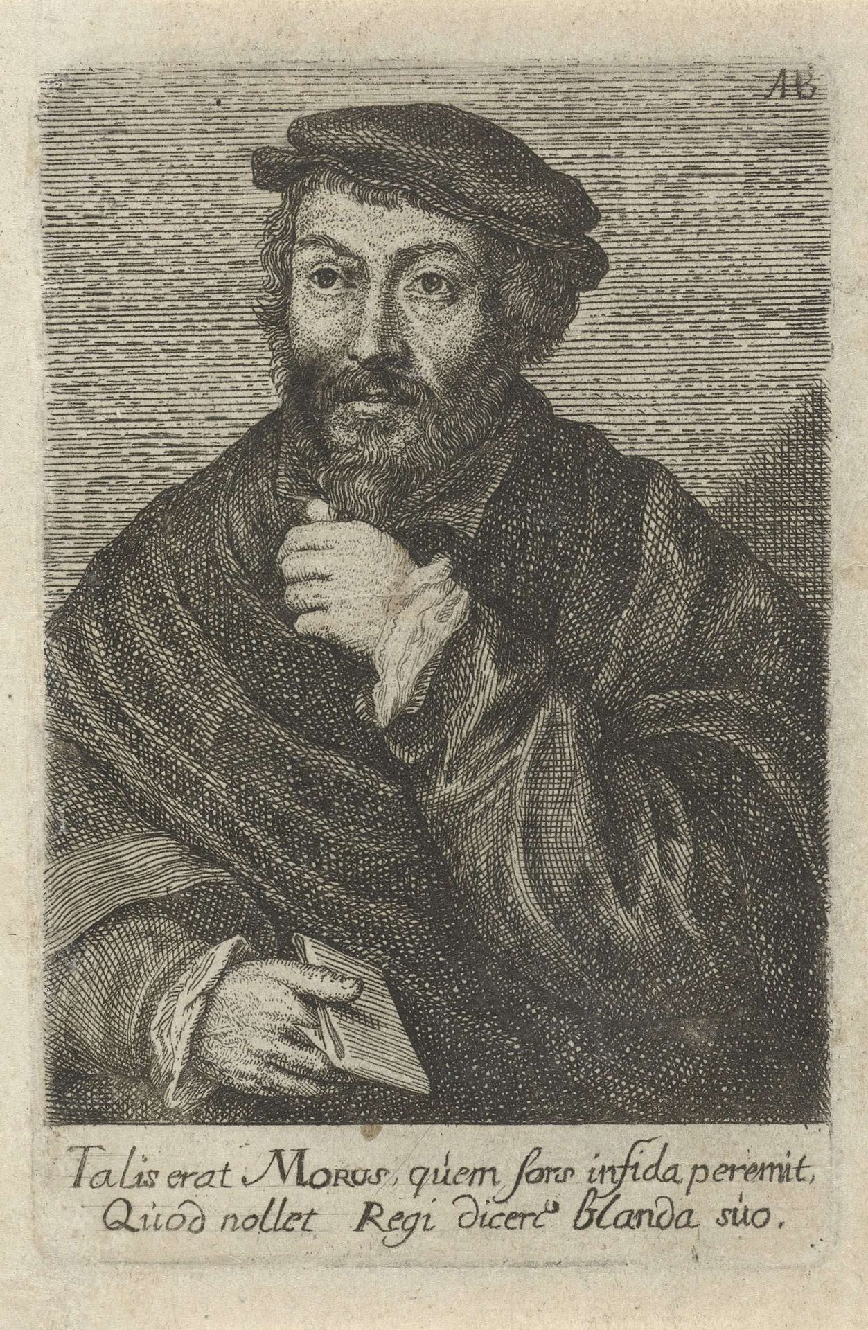 Portret van Alexander Morus by Arnold Houbraken