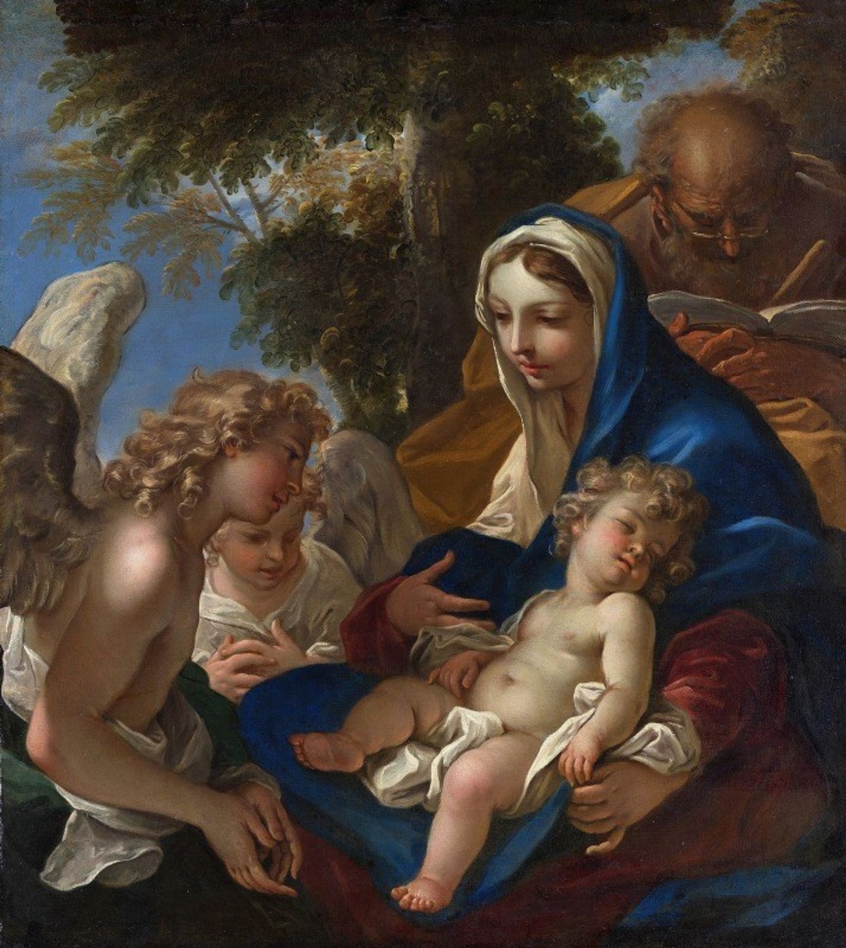 The Holy Family with Angels by Sebastiano Ricci