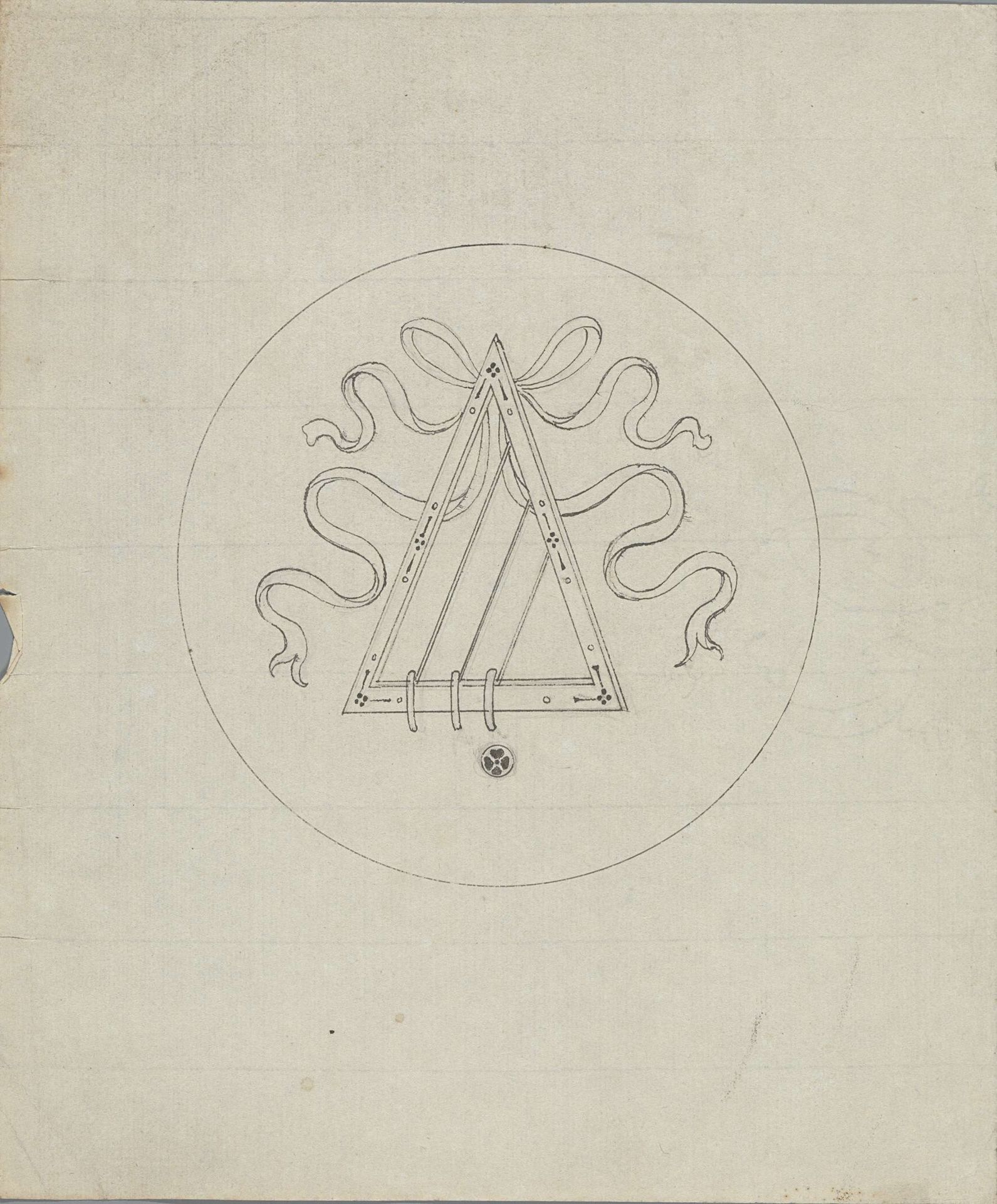 Driehoekig snaarinstrument by Pierre Félix van Doren
