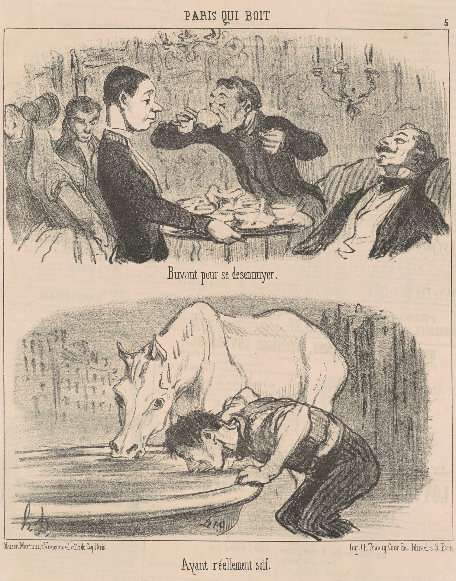 Bavant pour se desennuyer by Honoré Daumier