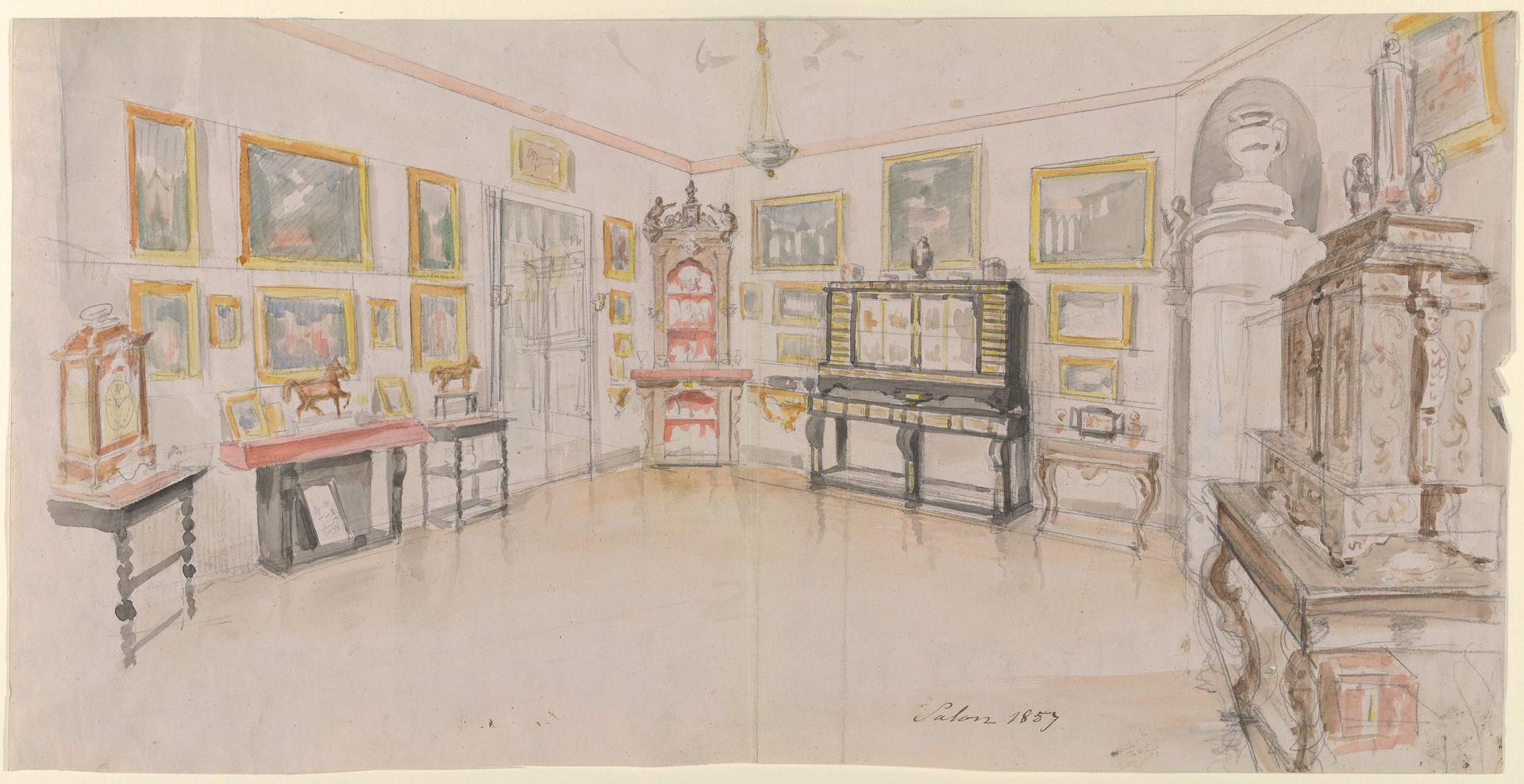 Design for a domestic interior by Anonymous