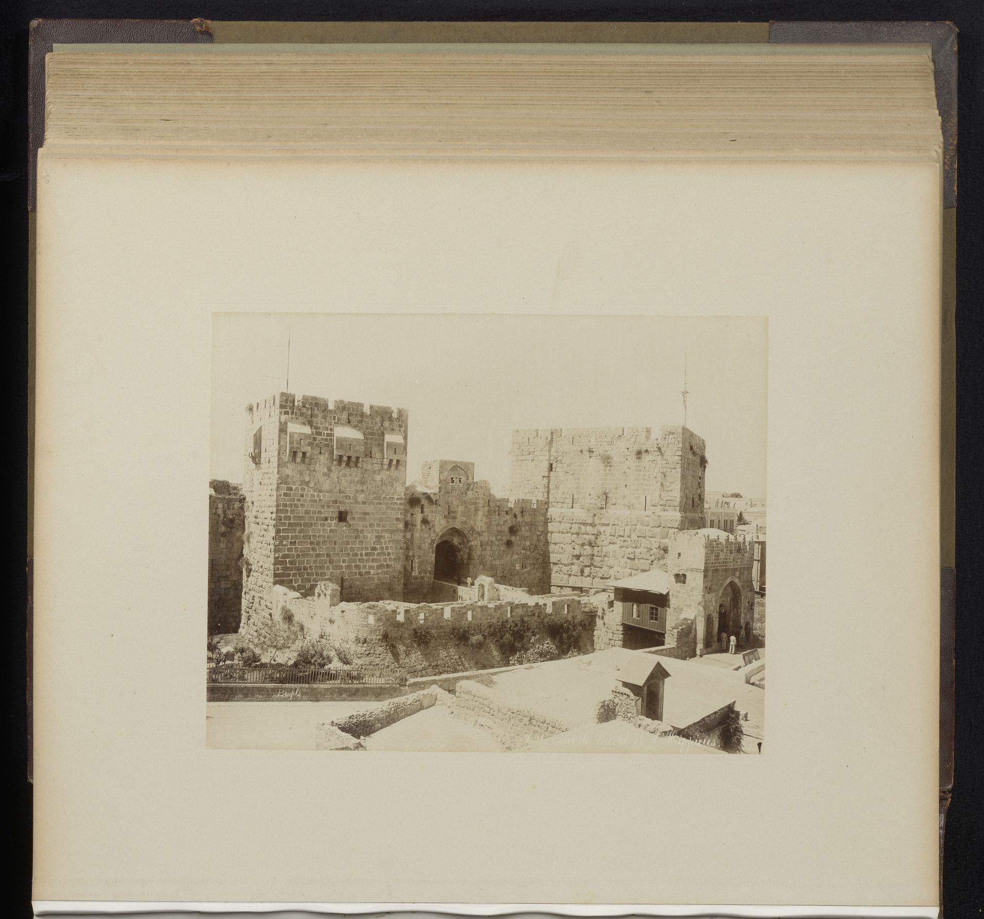 Torens Phasaël en Hippicus in Jeruzalem by Félix Bonfils