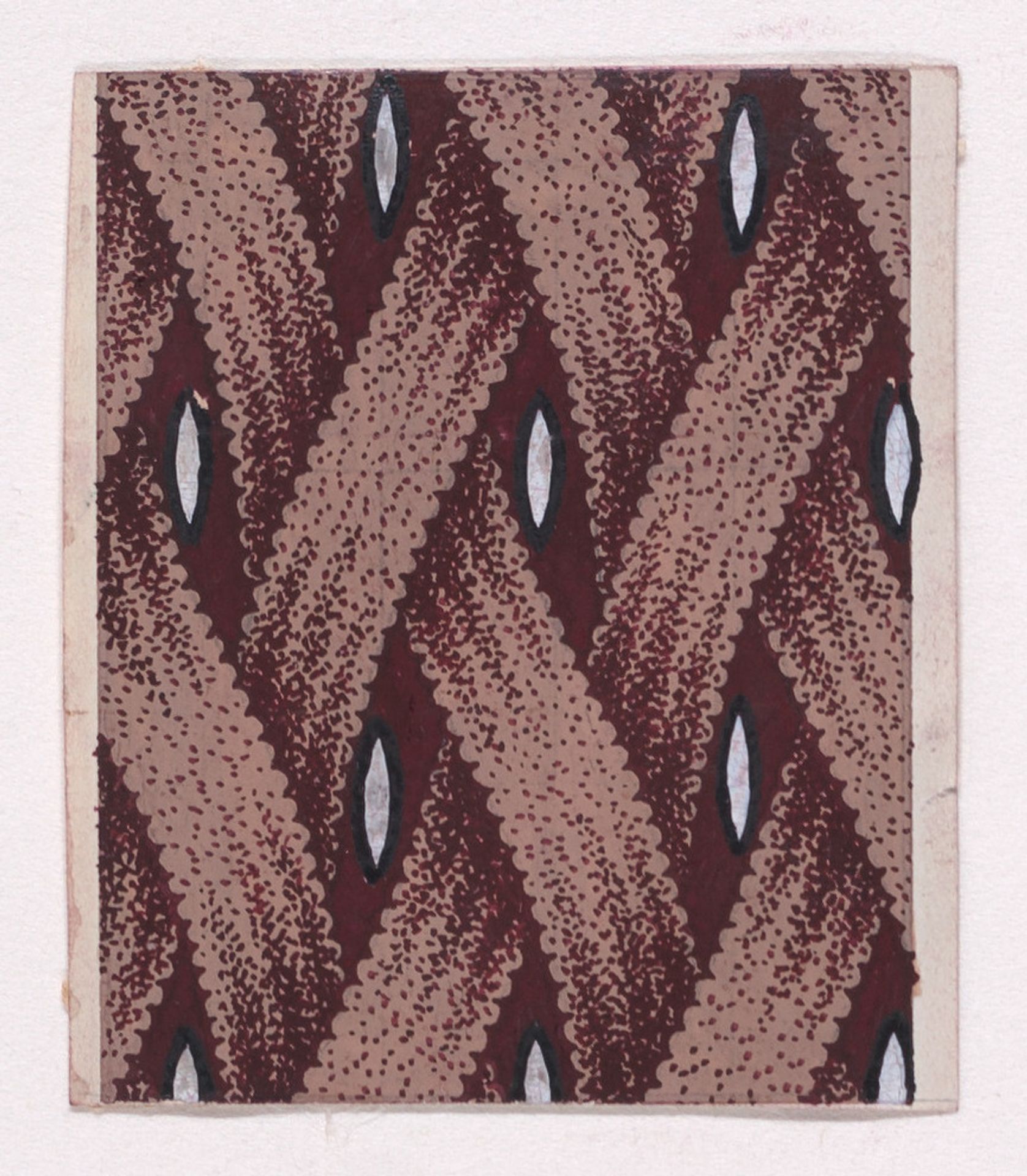 Textile Design with a Basketweave Pattern and Alternating Rows of Lens-Shaped Pearls by Anonymous