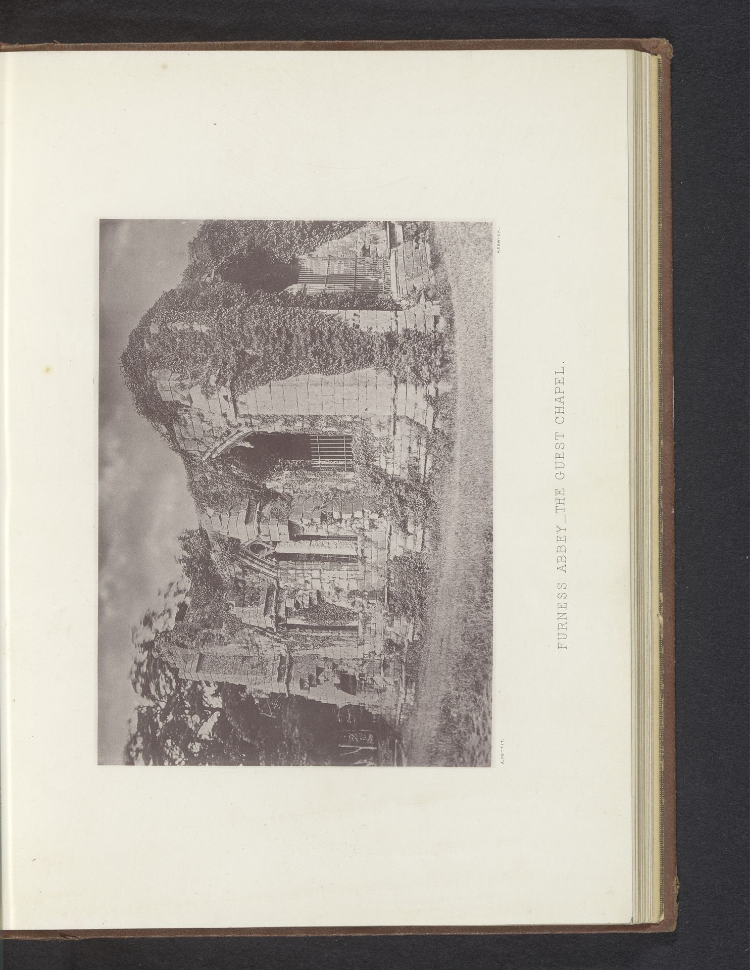Kapel bij de ruïne van Furness Abbey by Alfred Pettitt