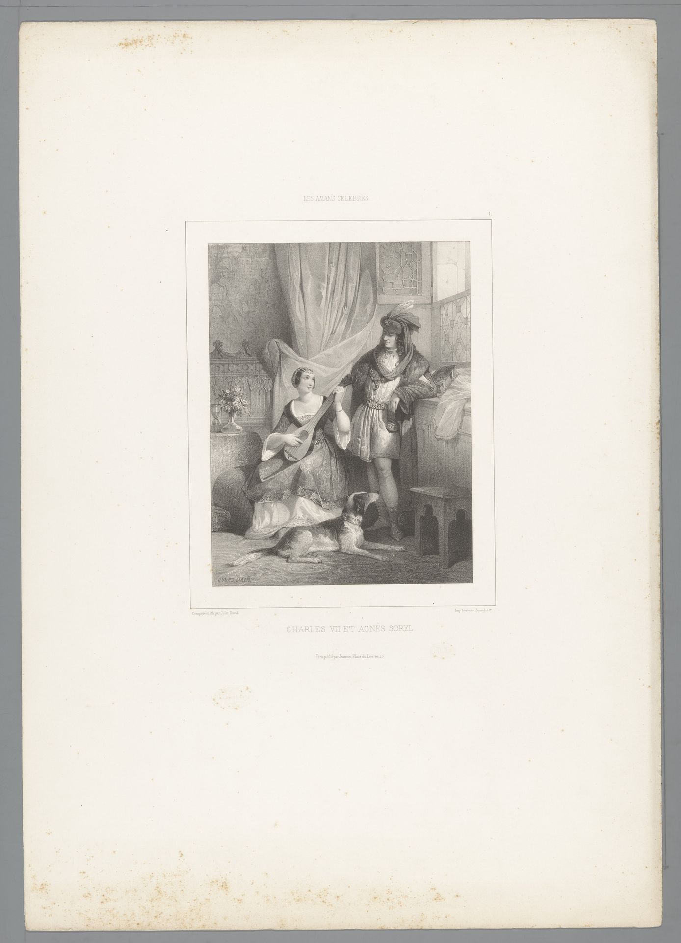 Karel VII van Frankrijk en Agnès Sorel by Jules David