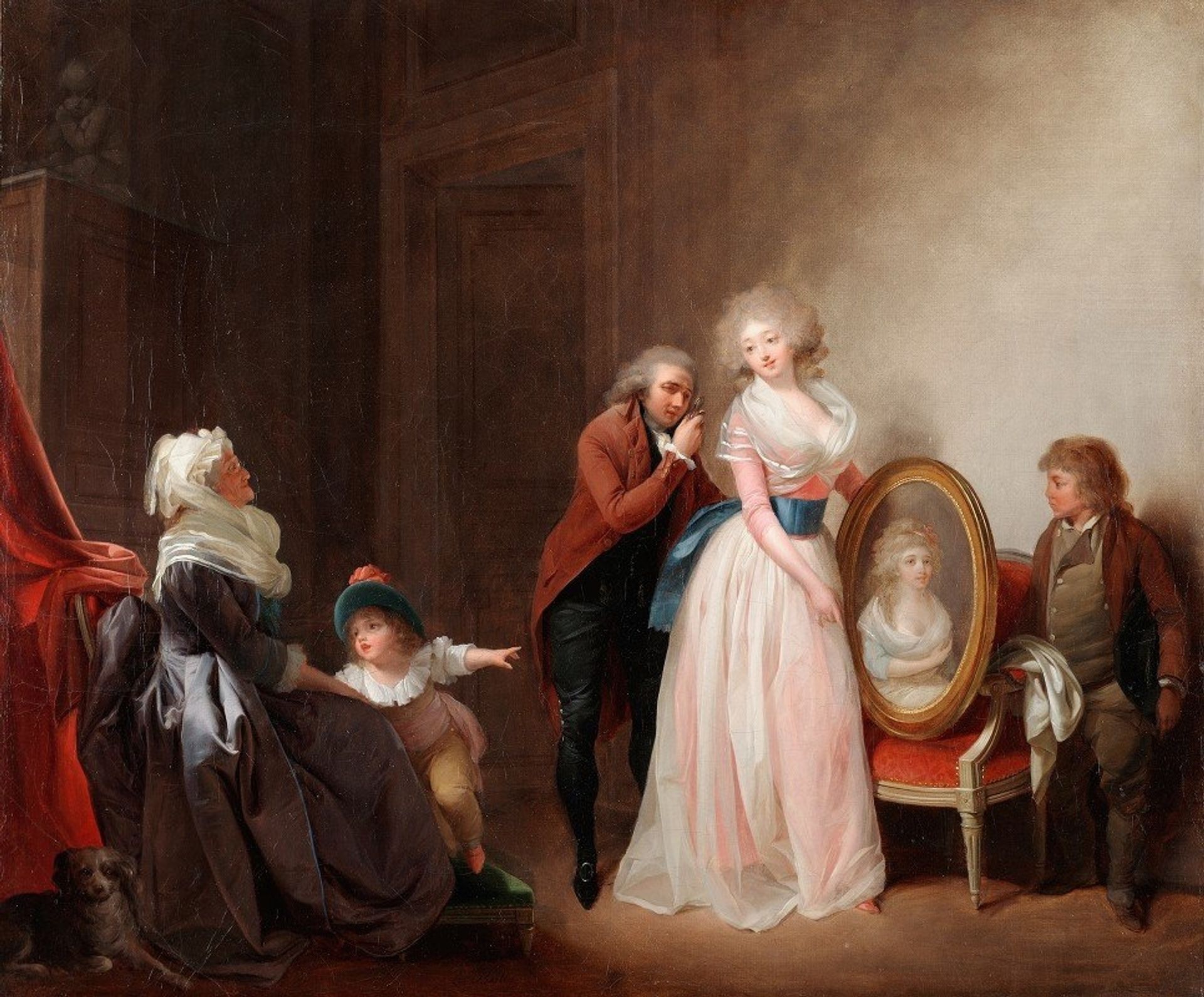 Woman Showing Her Portrait by Louis Léopold Boilly