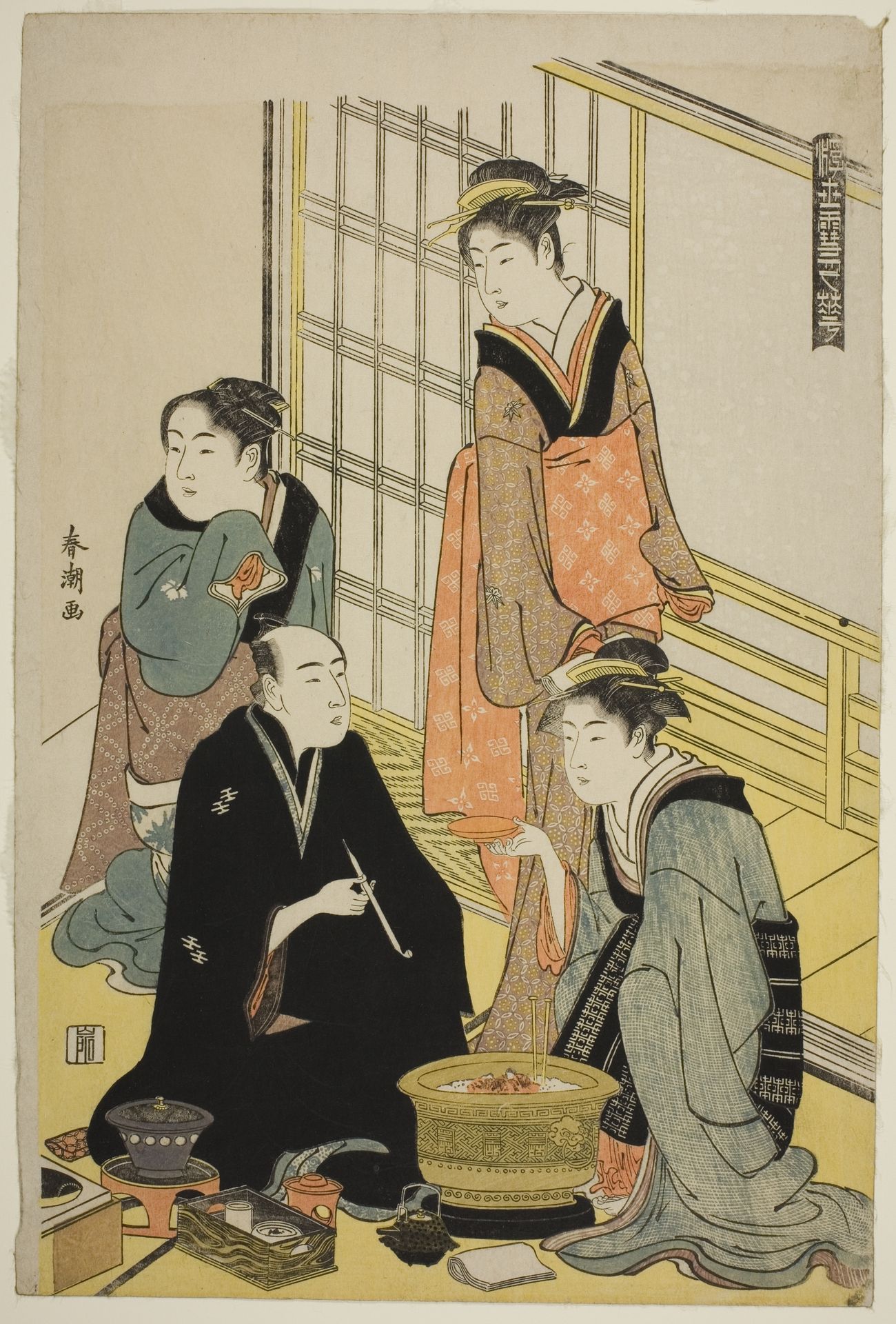 Snow, from the series "Snow, Moon, and Flowers of the Floating World (Ukiyo setsugekka)" by Katsukawa Shunchō