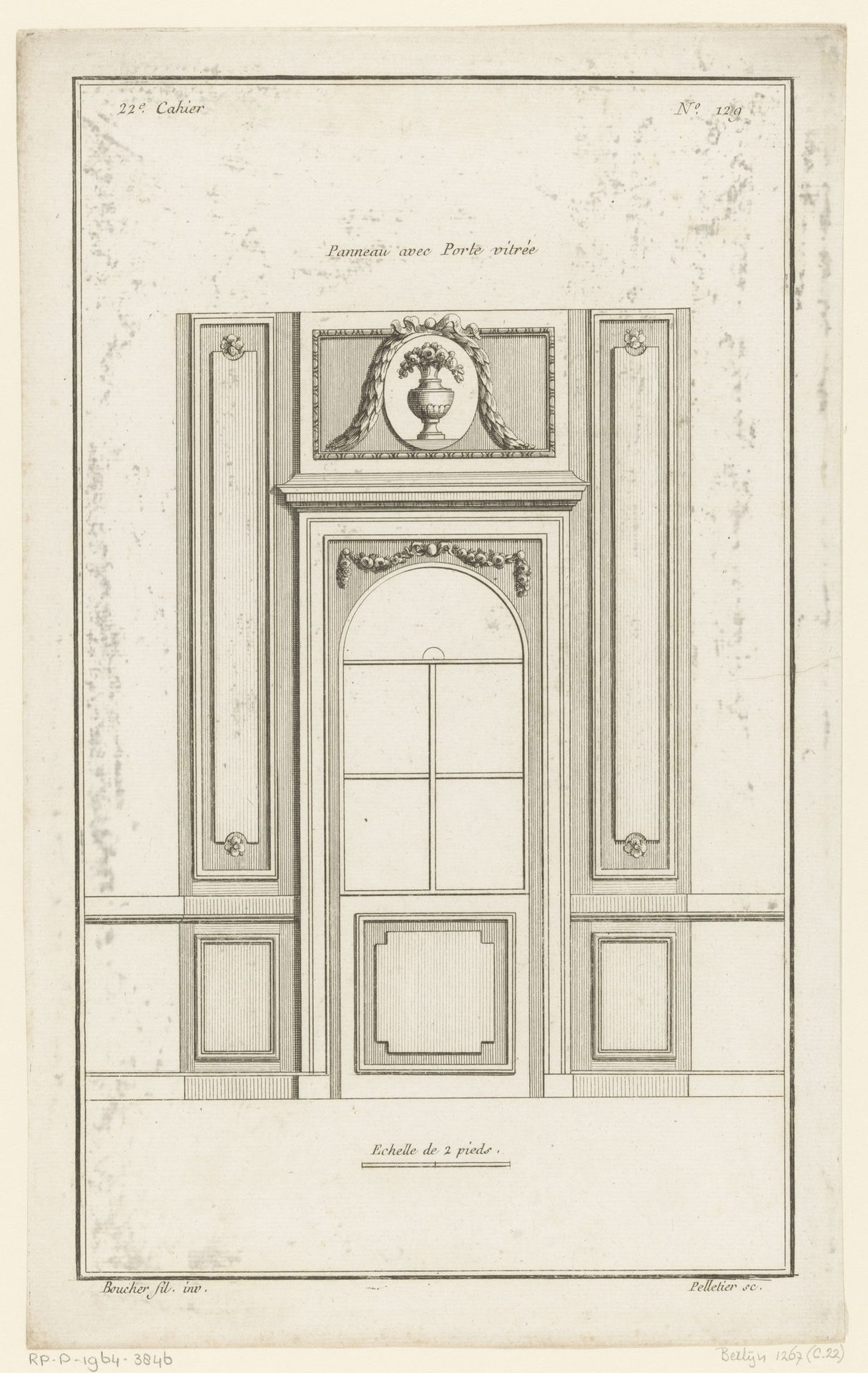 Glazen deur en panelen by Jean Pelletier