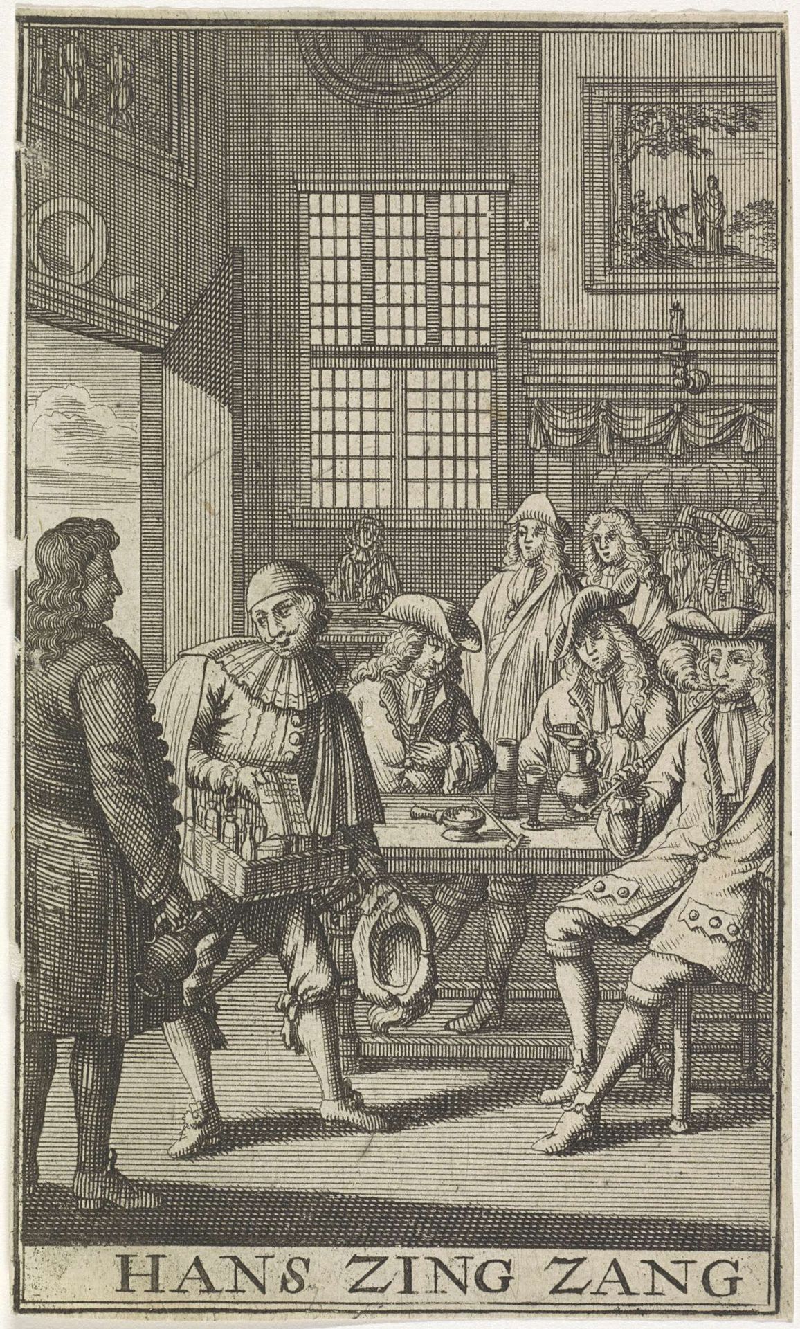 Marskramer in een herberg by Anonymous