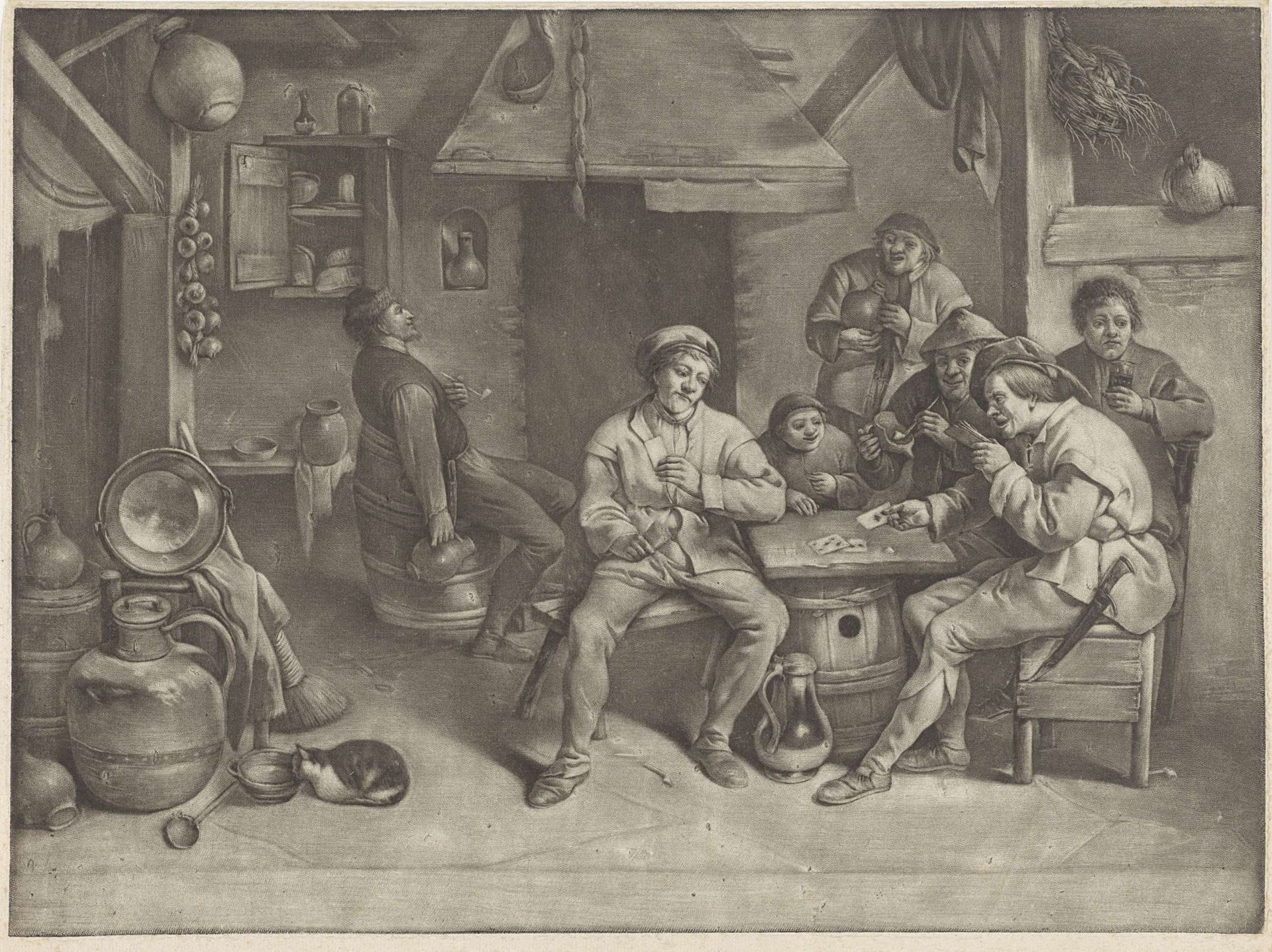 Kaartspelers in een herberg by Anonymous