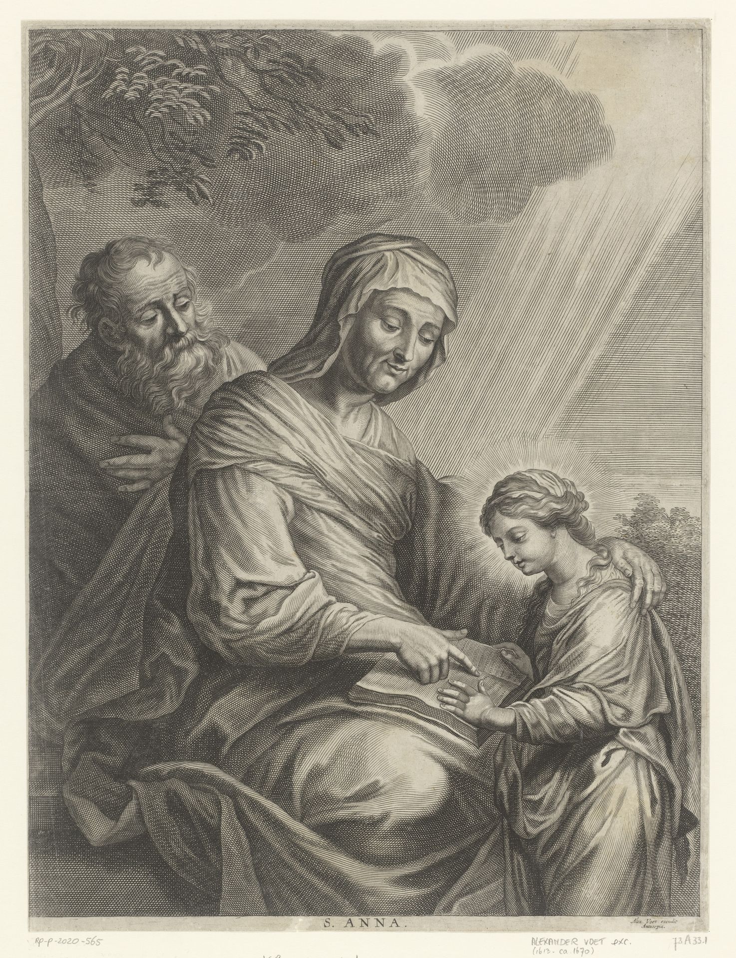 Heilige Anna leert Maria lezen by Anonymous