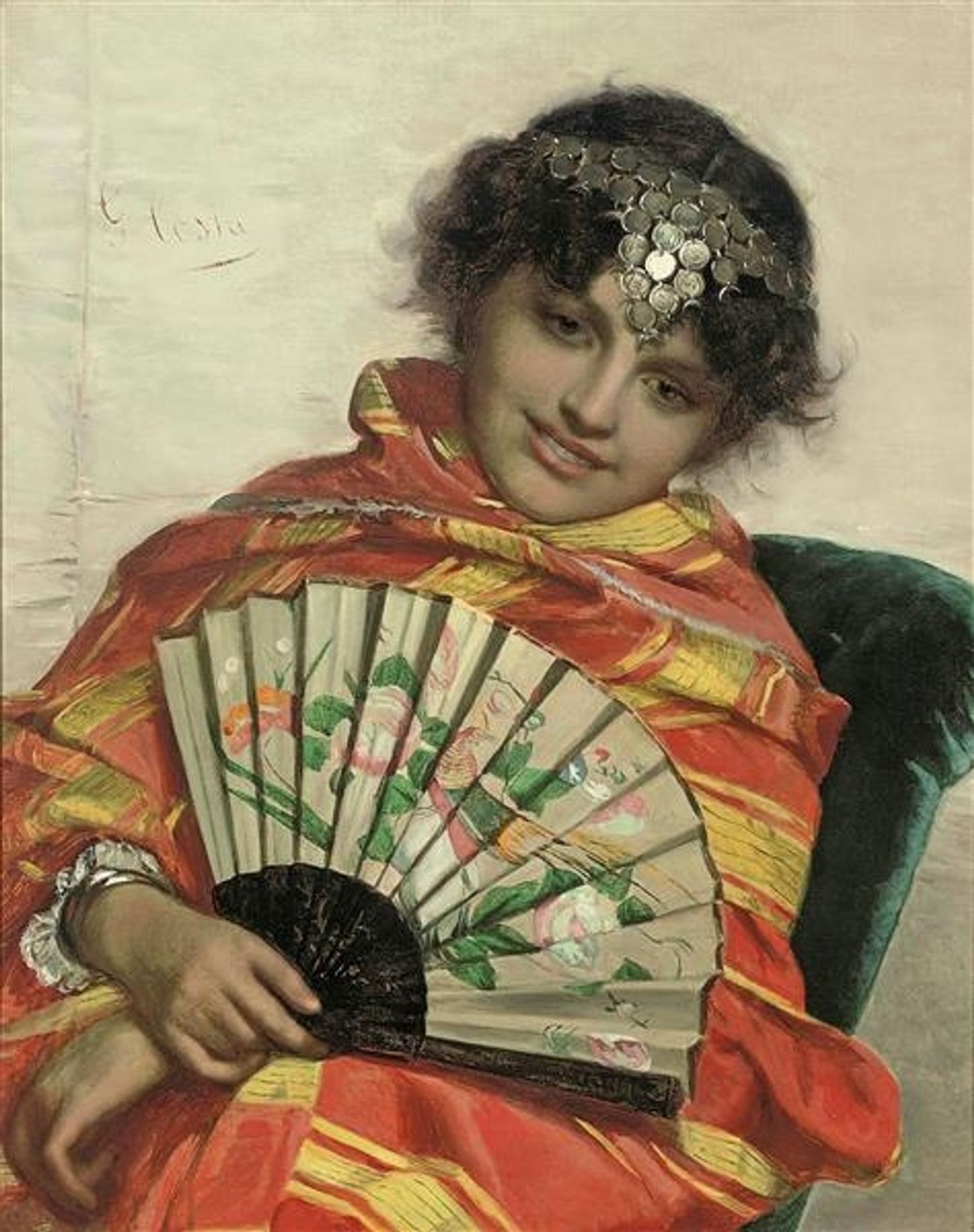 Portrait of a Gypsy Woman by Giovanni Costa