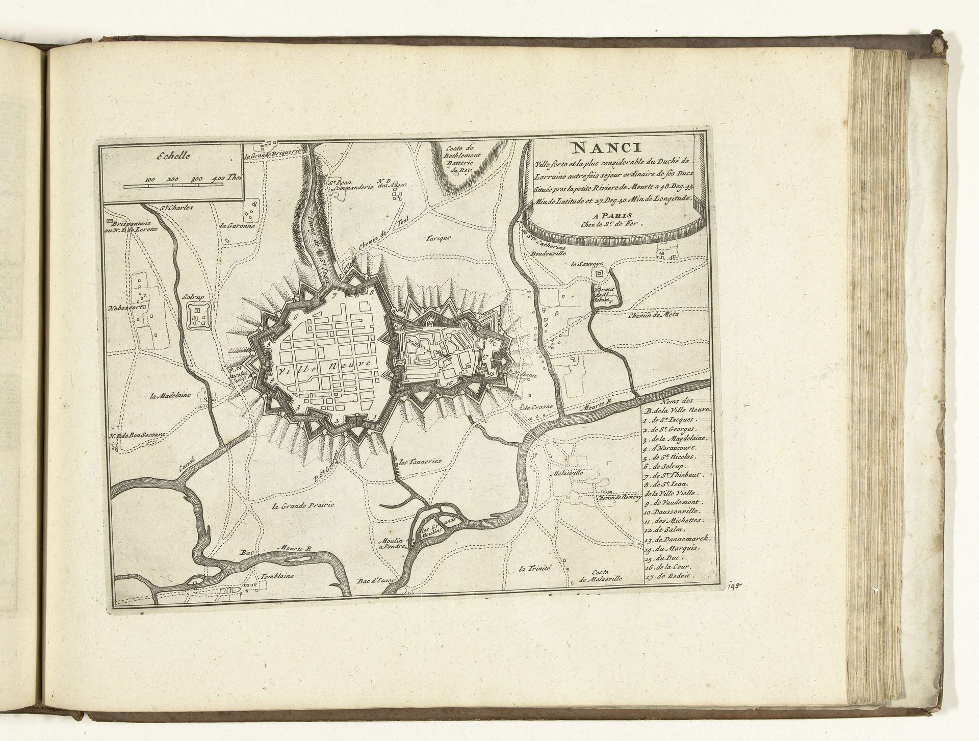 Plattegrond van Nancy, 1726 by Anonymous