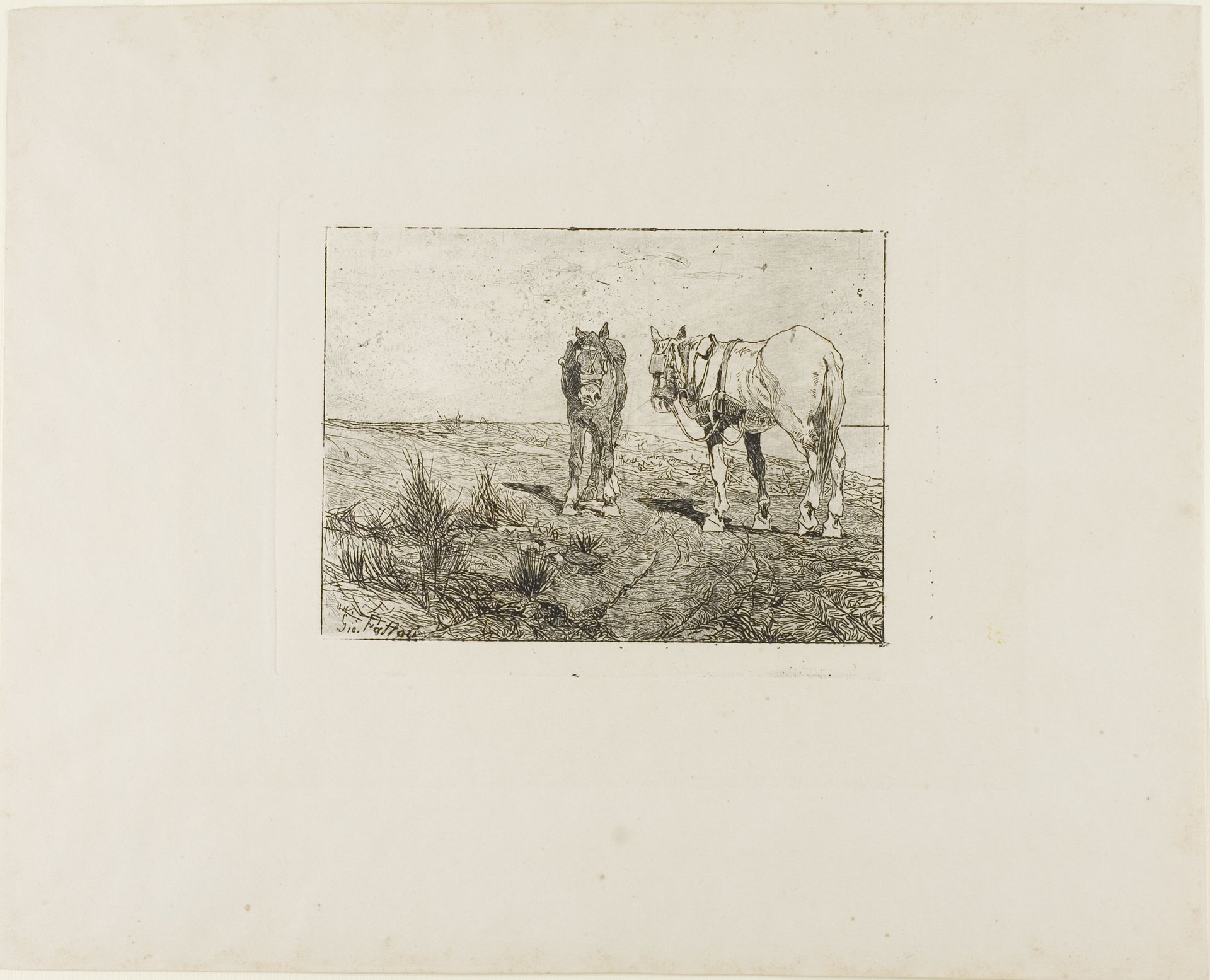 Horses' Rest by Giovanni Fattori