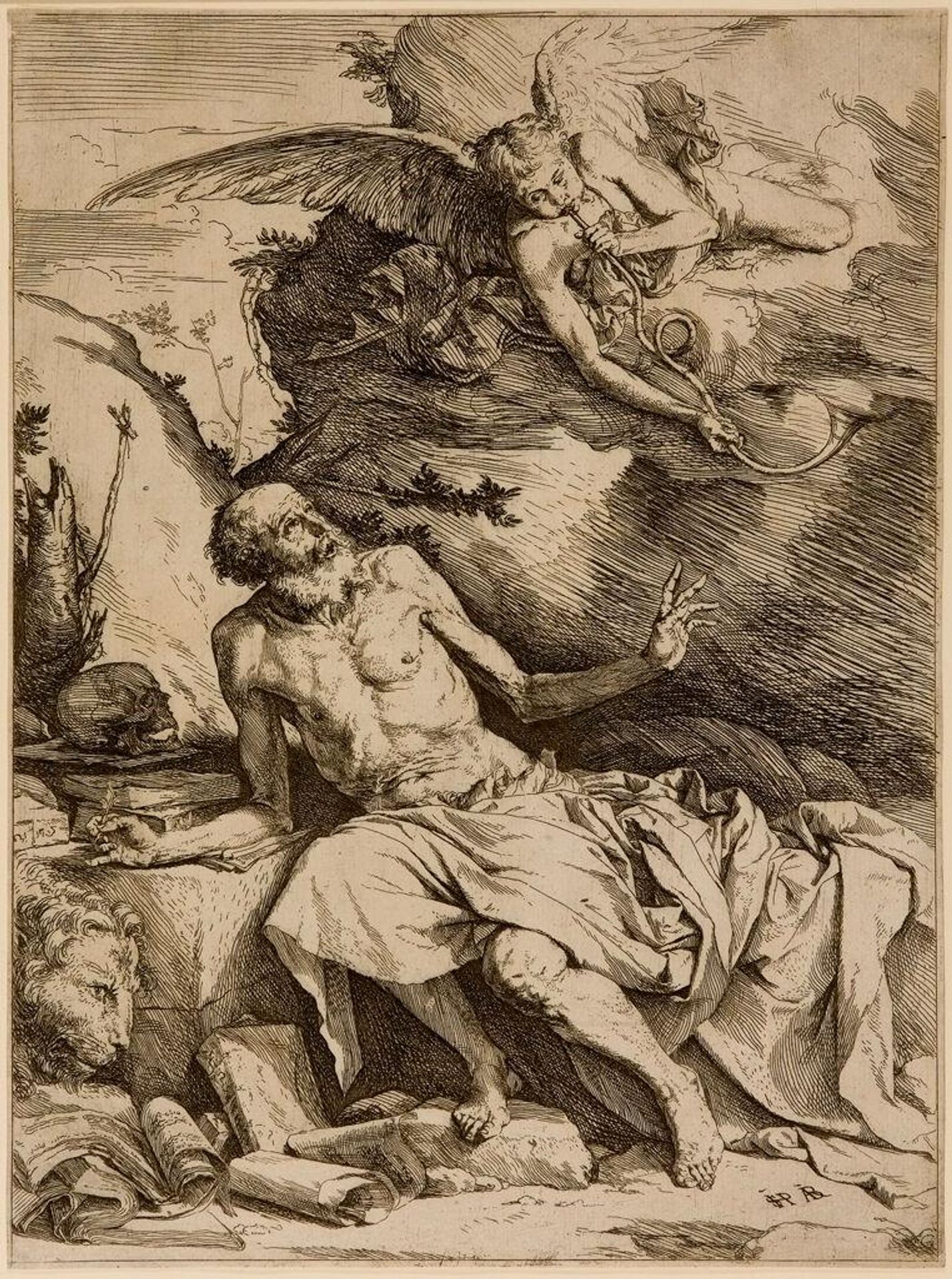 Saint Jerome and an Angel by Jusepe de Ribera