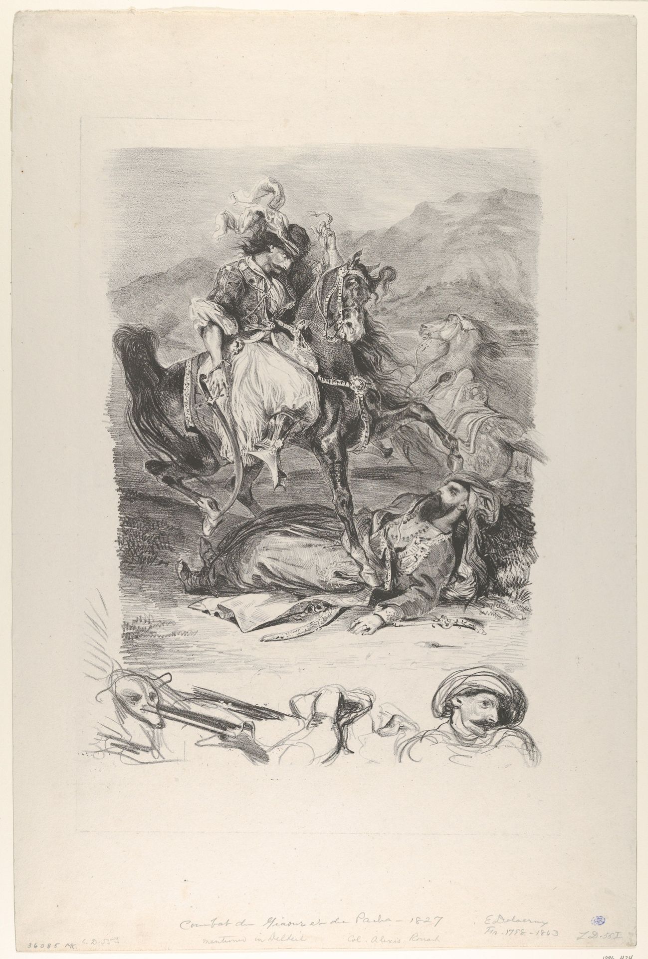 Combat of the Giaour and the Pasha by Eugène Delacroix