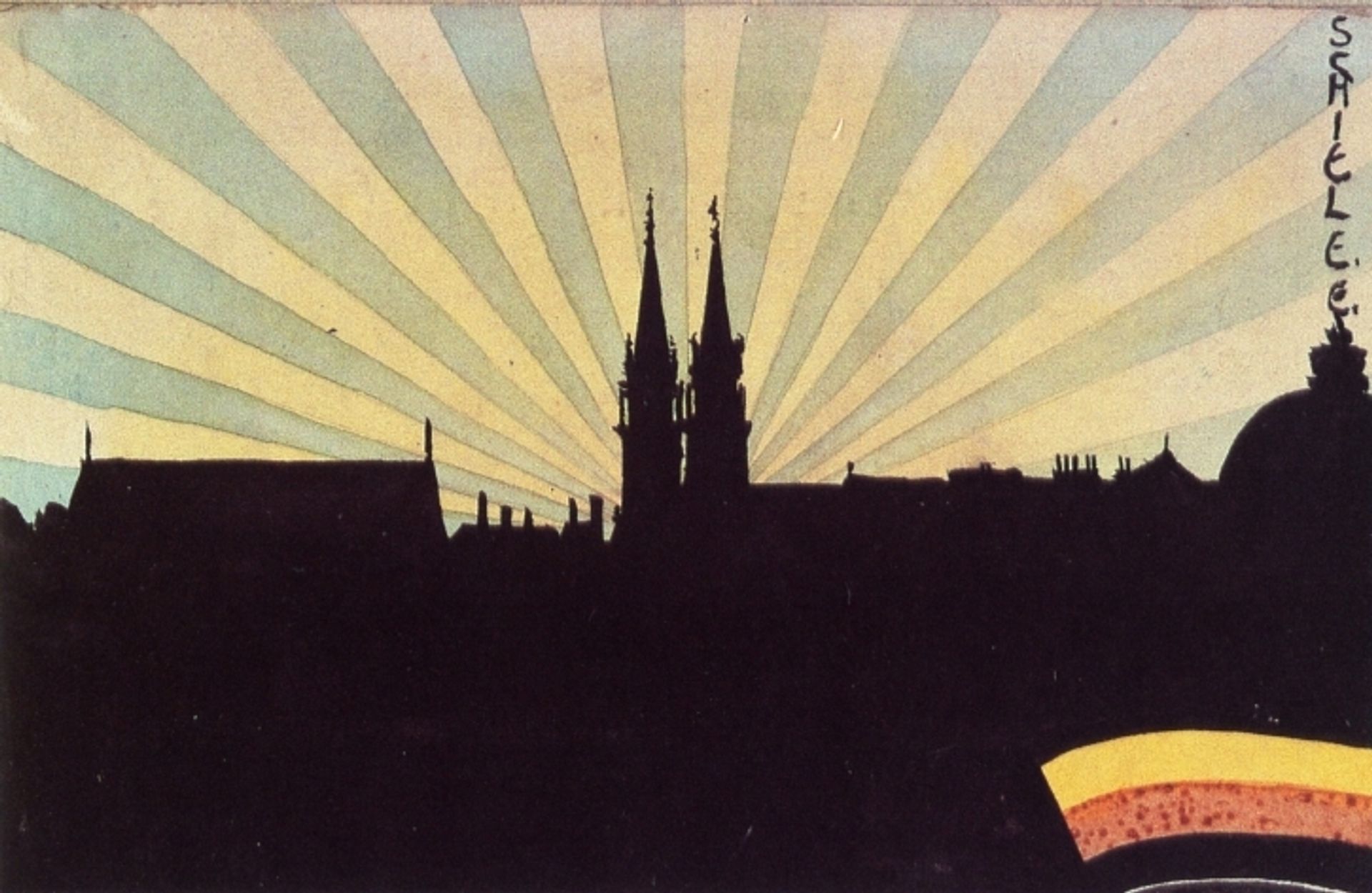 Silhouette of Klosterneuburg by Egon Schiele