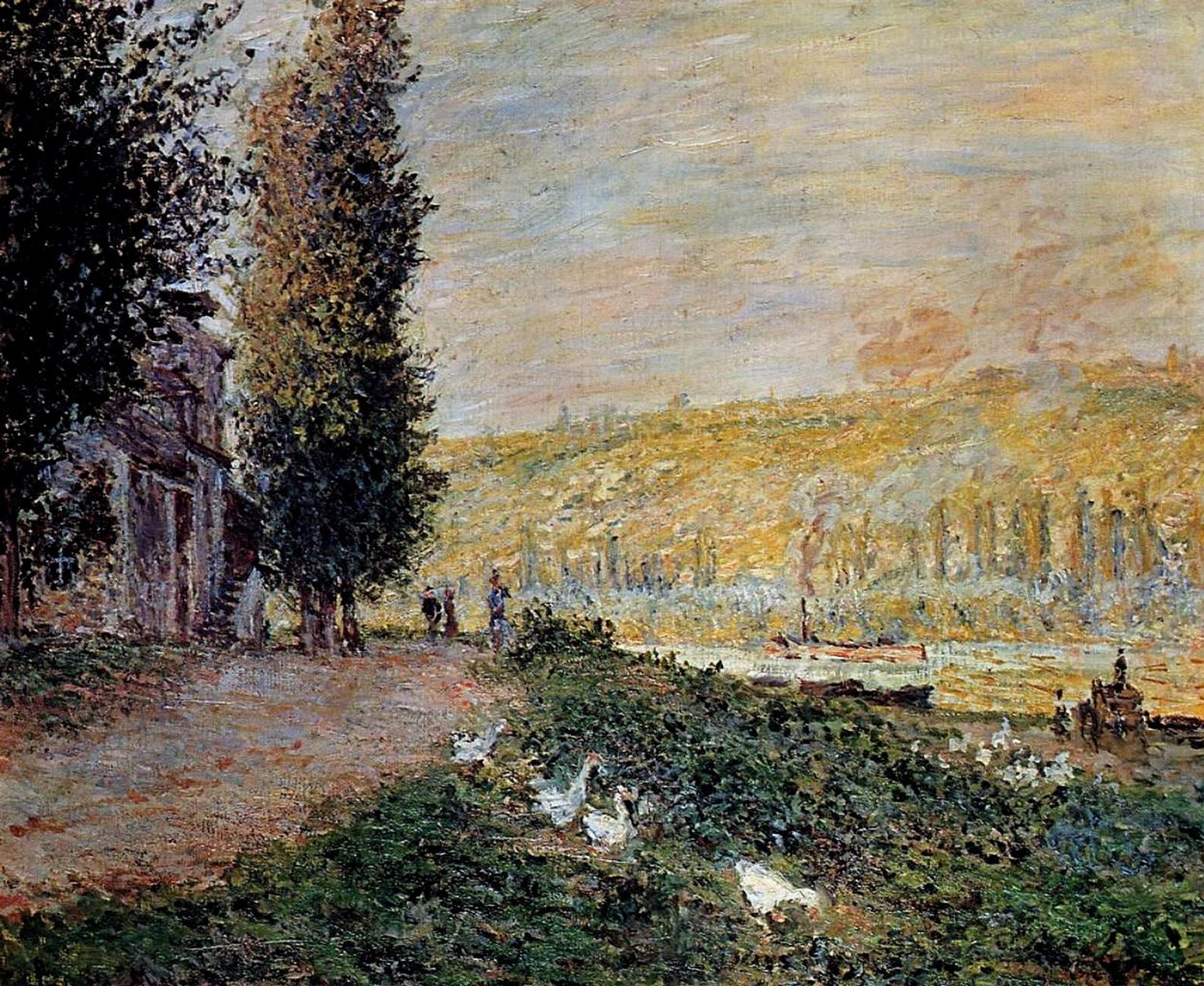 The Banks of the Seine, Lavacourt by Claude Monet