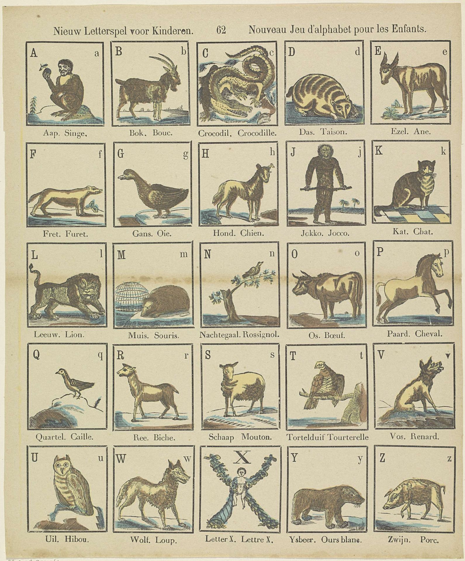 Nieuw letterspel voor kinderen / Nouveau jeu d'alphabet pour les enfants by Brepols & Dierckx zoon