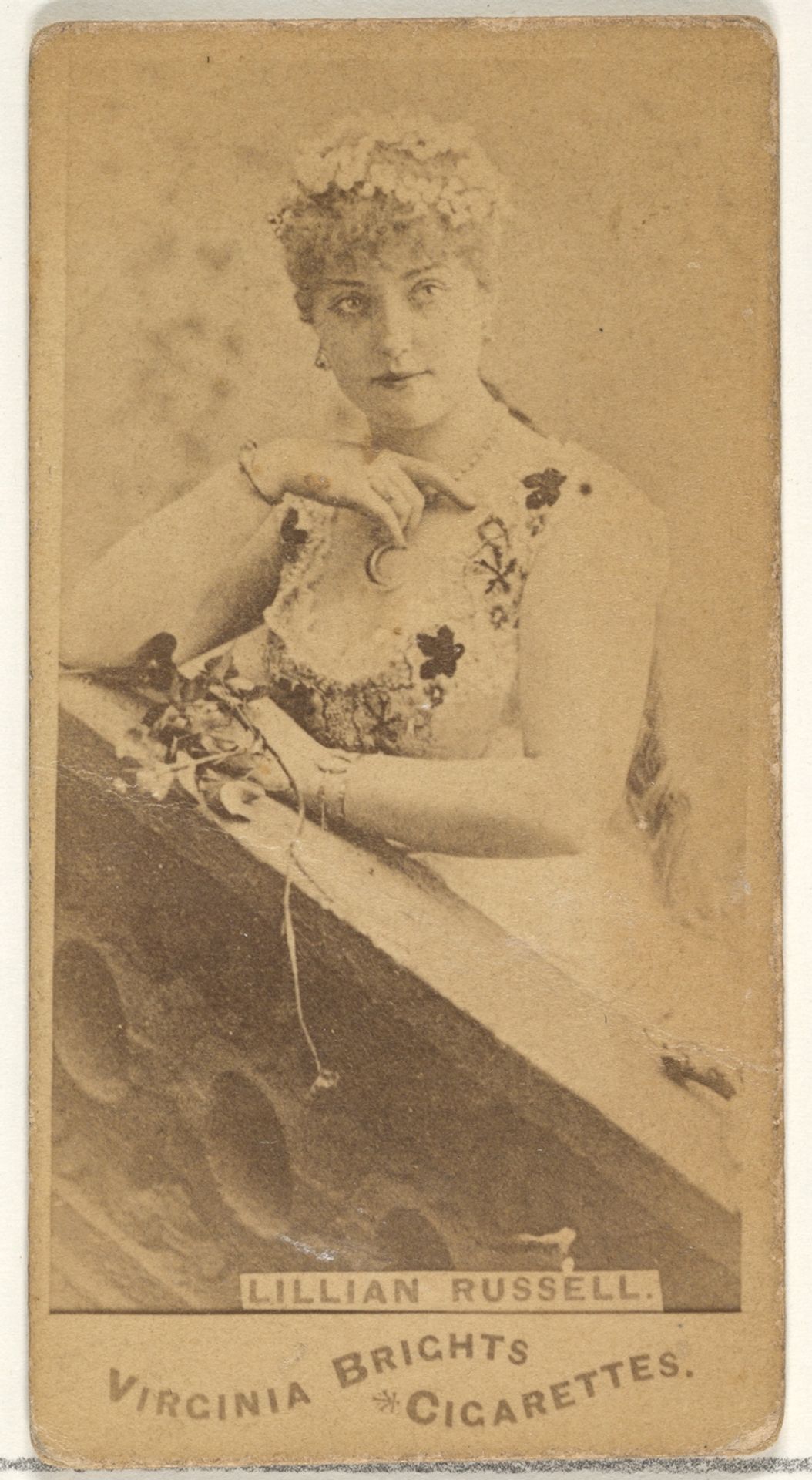 Lillian Russell, from the Actors and Actresses series (N45, Type 1) for Virginia Brights Cigarettes by Allen & Ginter