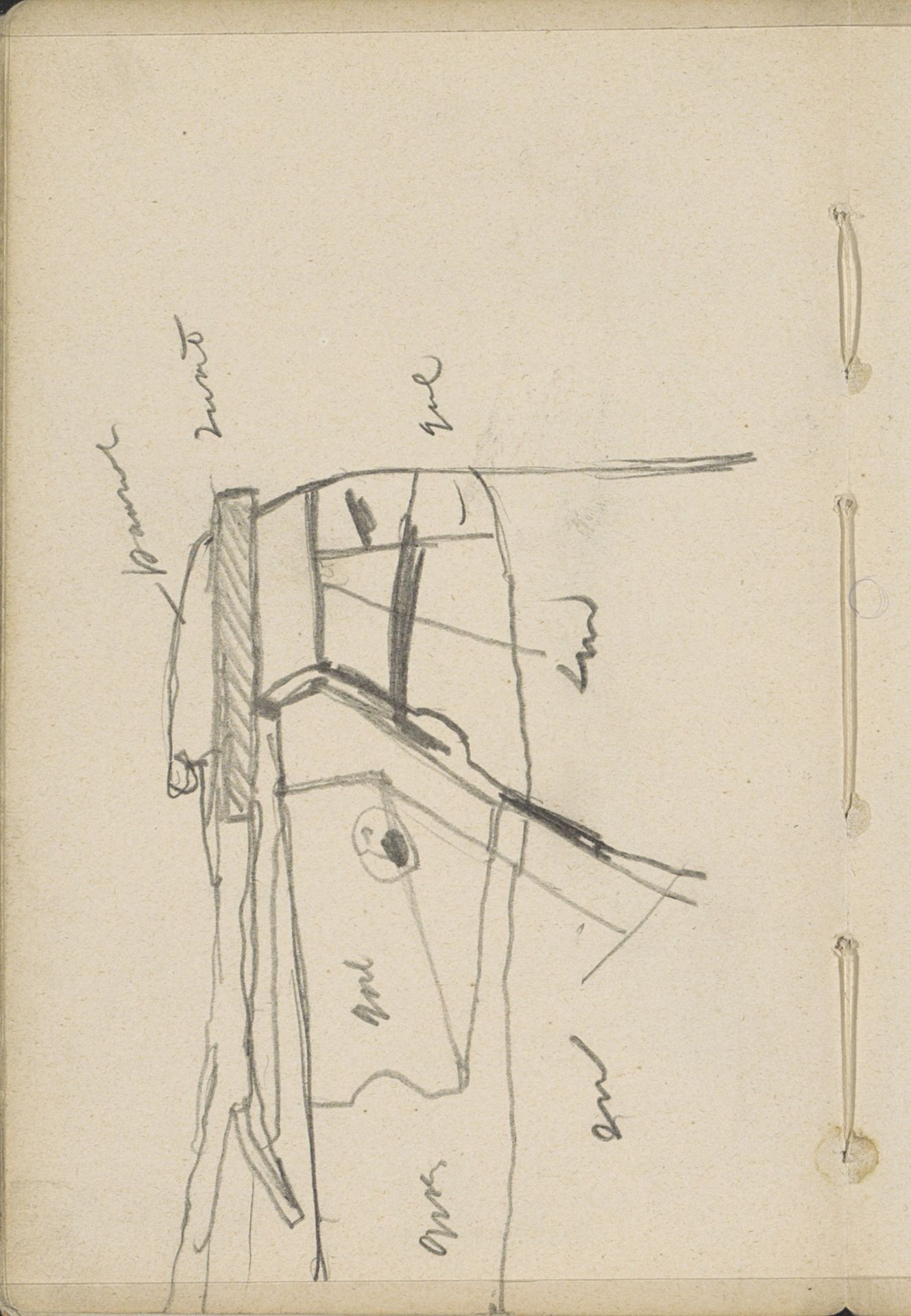 Studie, mogelijk van een boot by George Hendrik Breitner