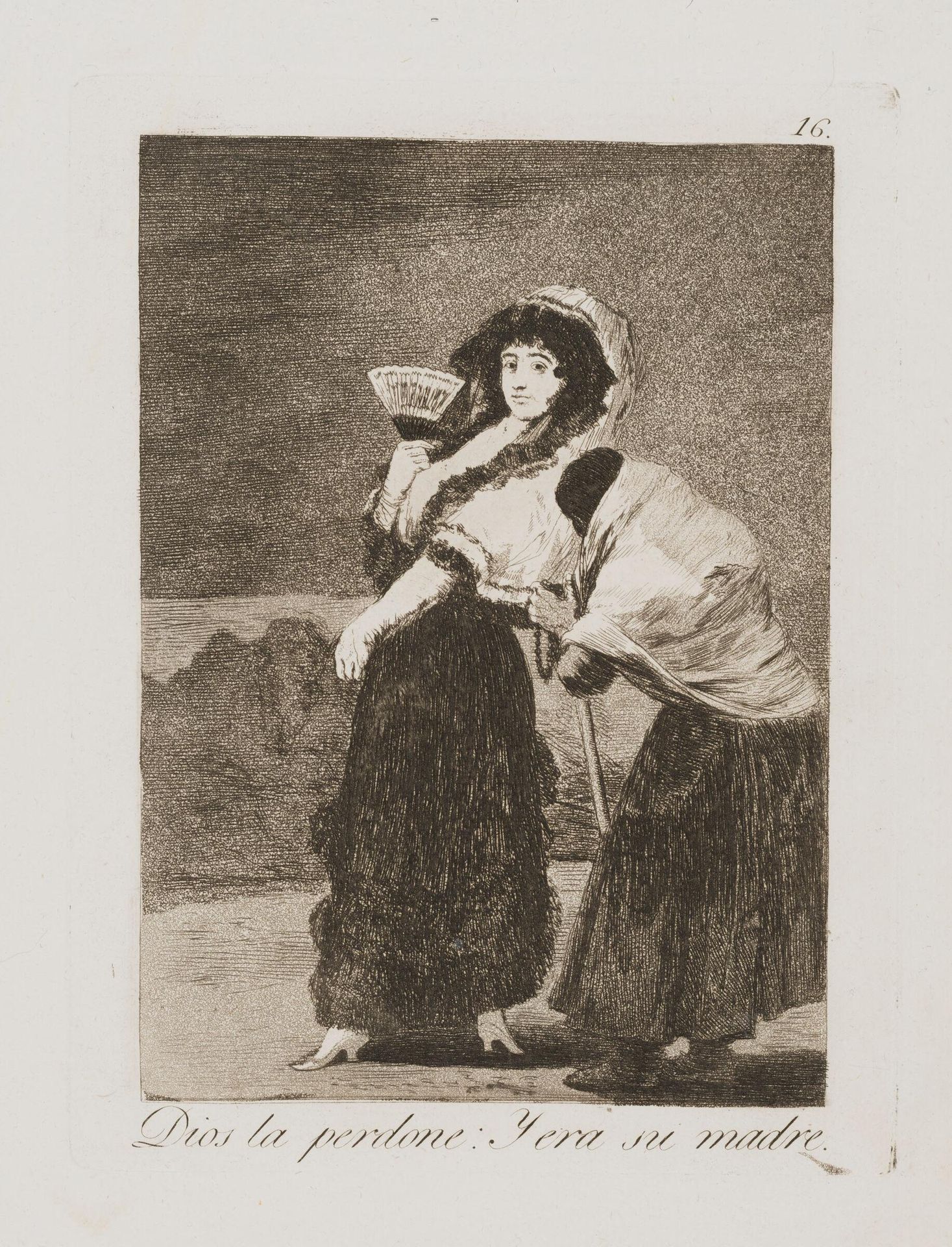 God Forgive Her: It's Her Own Mother. by Francisco JosÃ© de Goya y Lucientes