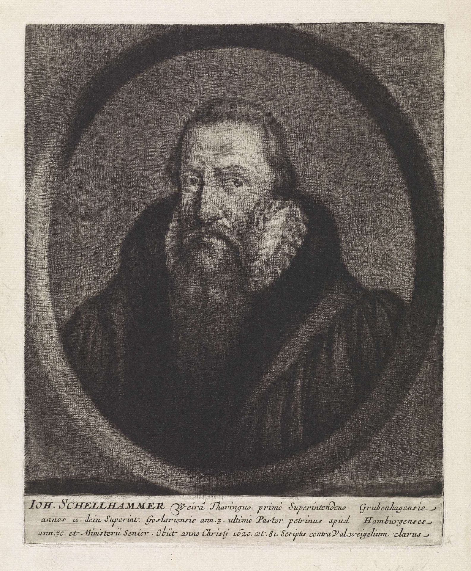 Portret van Johannes Schelhammer by Johann Friedrich Bodecker