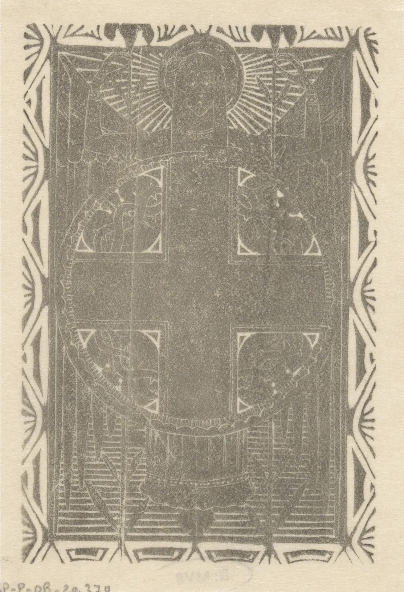 Kruis met ouroboros by Mathieu Lauweriks