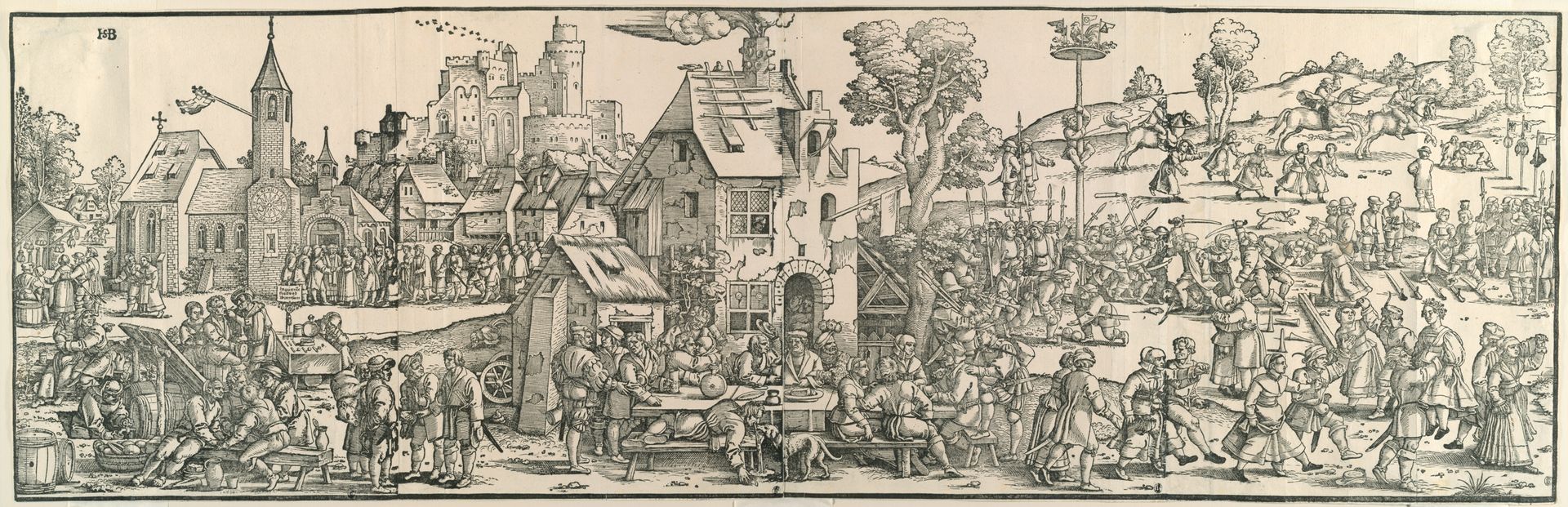 The Large Village Fair by Sebald Beham