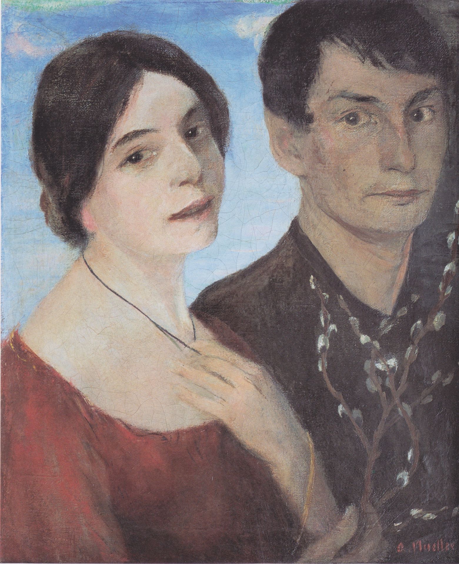 Liebesfrühling Ii (doppelbildnis Maschka Und Otto Mueller) by Otto Mueller