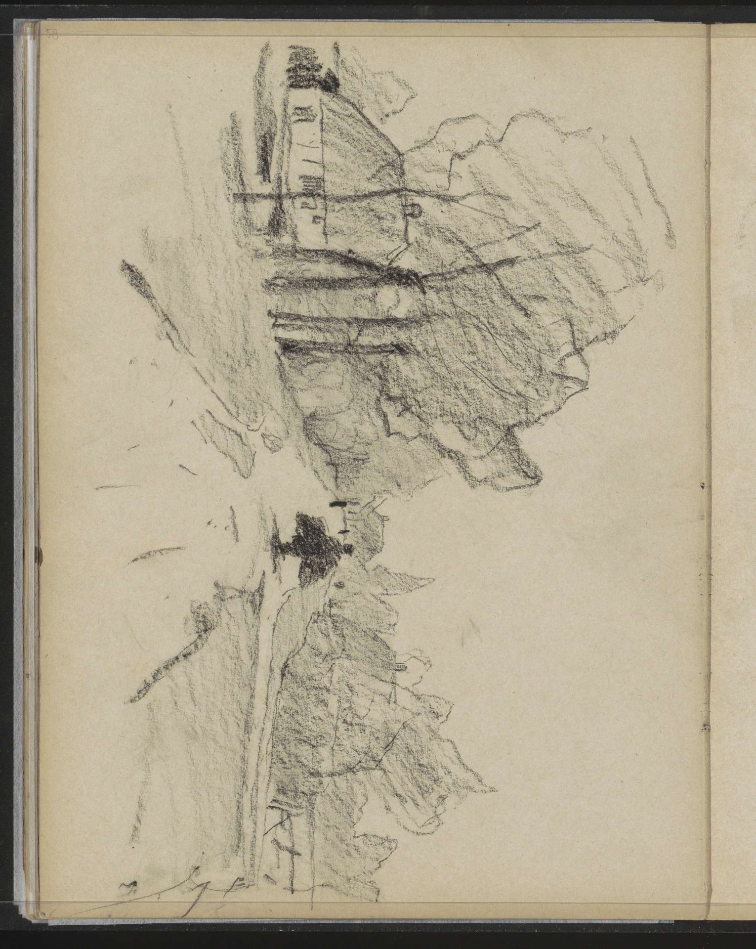 Figuur met vracht op een landweg by Willem Witsen