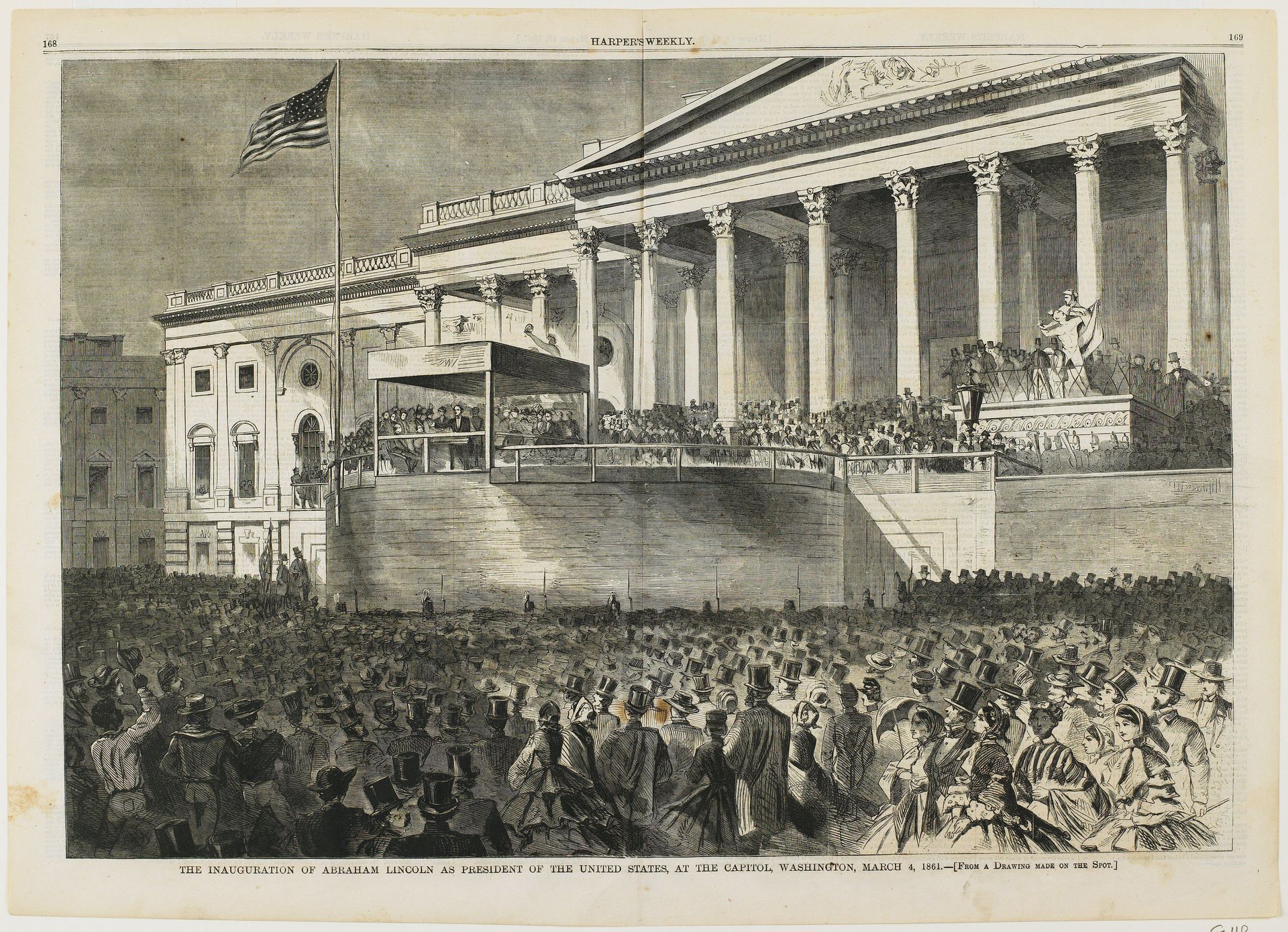 The Inauguration of Abraham Lincoln as President of the United States at the Capitol by Winslow Homer