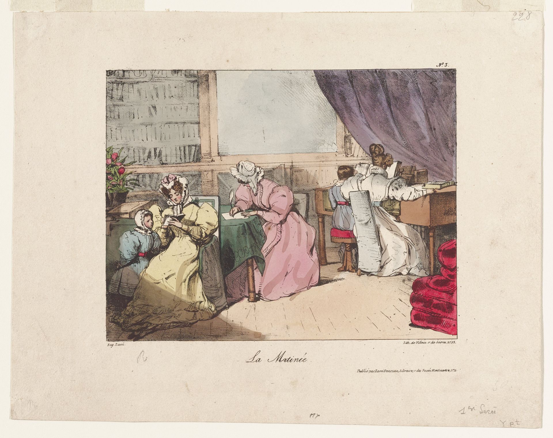 Caricature. No. 3. La Matinee. by Eugène-Louis Lami