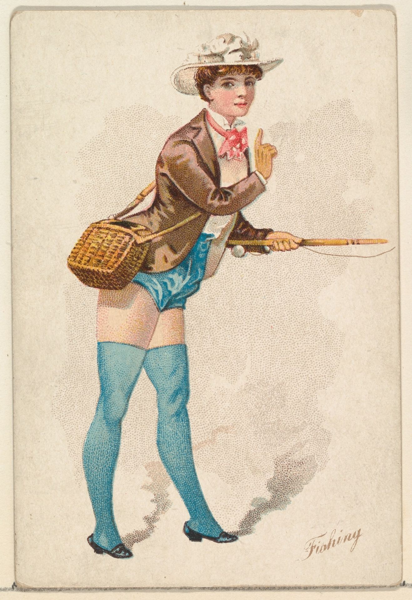 Fishing, from the Pretty Athletes series (N196) issued by Wm. S. Kimball & Co. by William S. Kimball & Company