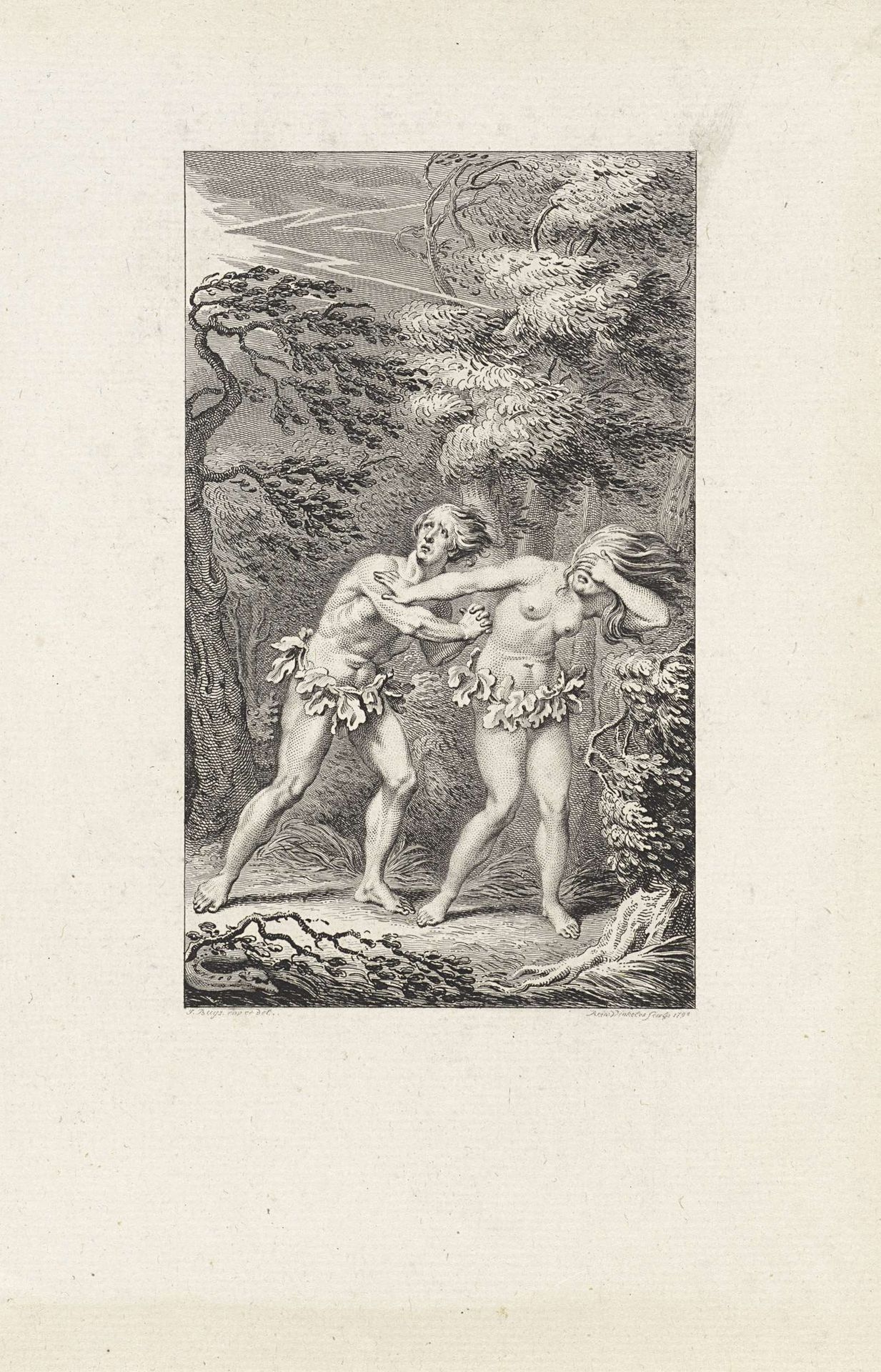 Expulsion from Paradise by Reinier Vinkeles