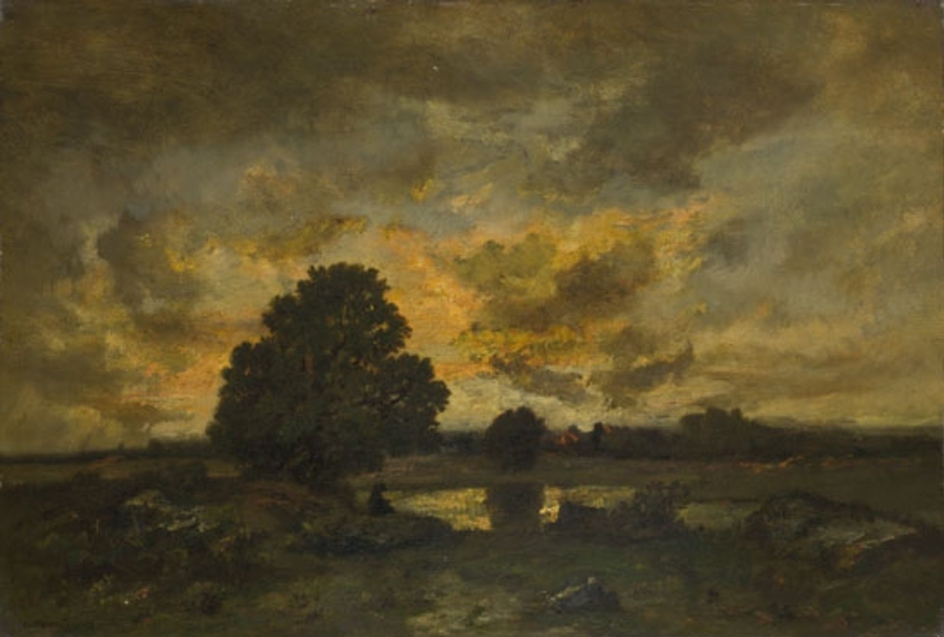 Common with Stormy Sunset by Narcisse-Virgilio Diaz