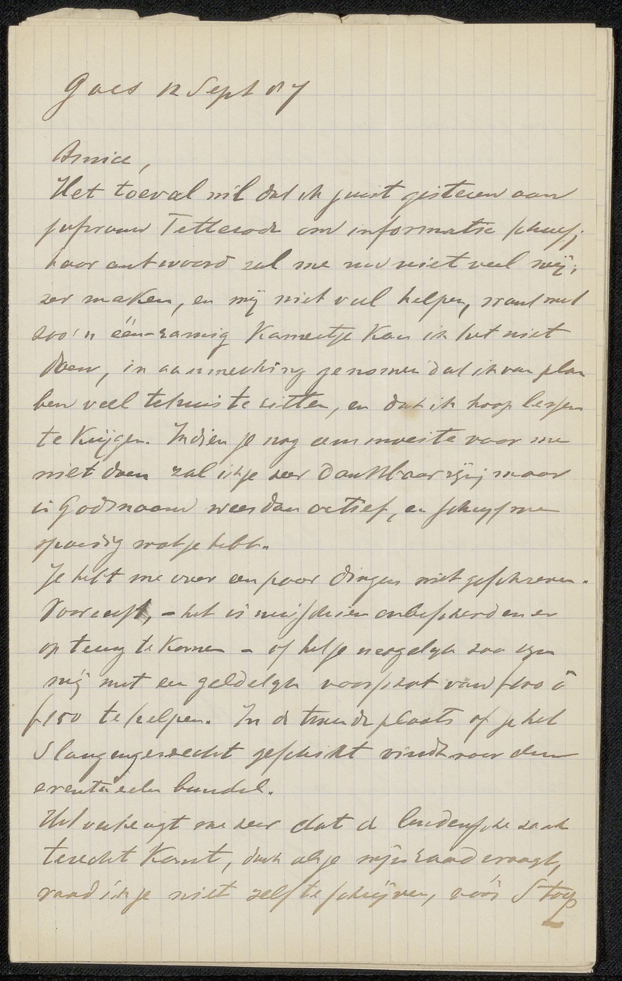 Brief aan Jan Veth by Chap van Deventer