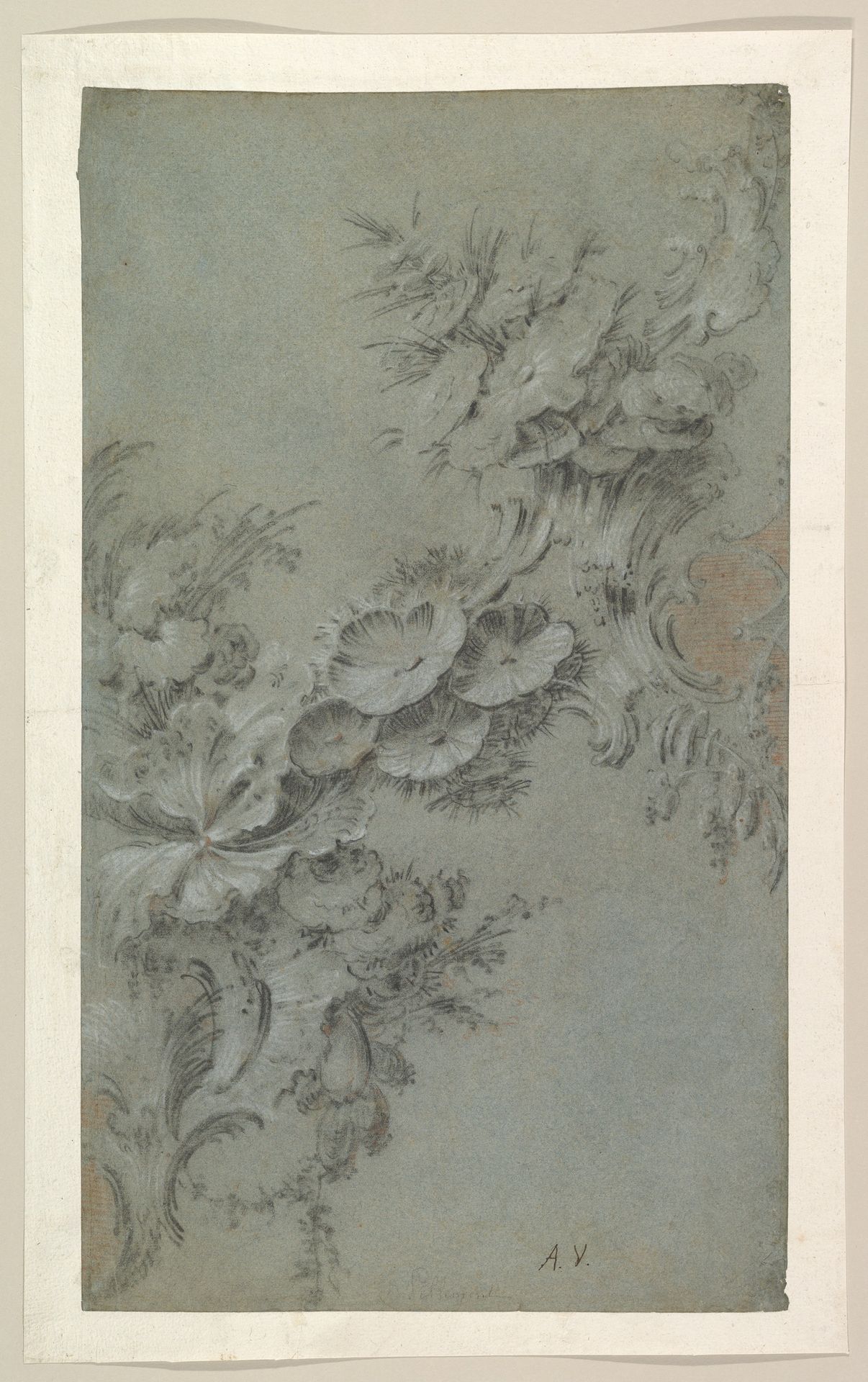 Design with Flowers and Rocaille Ornaments by Jean Pillement