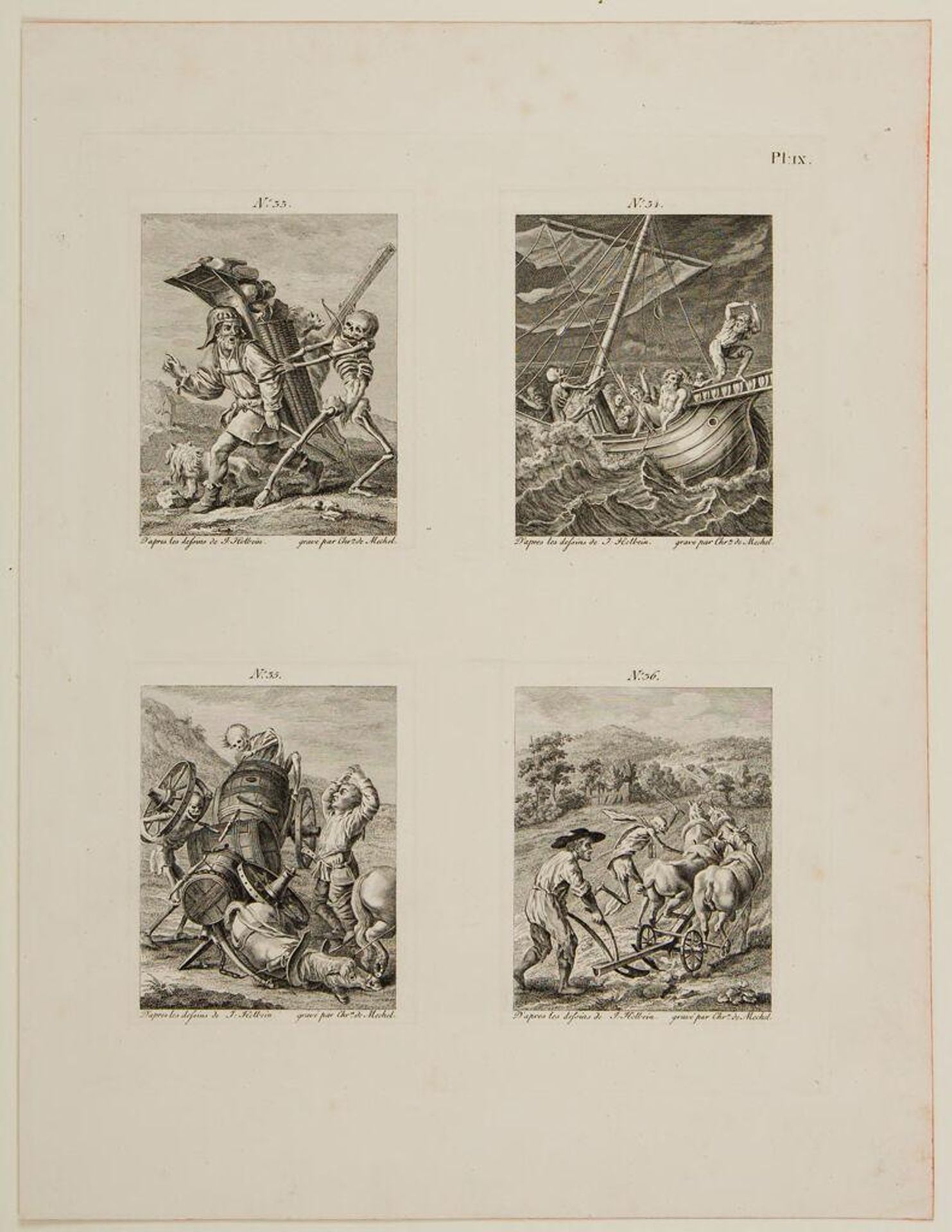 Plate Nine of Triumph of Death, Triumph of Divinity, Triumph of Poverty by Christian von Mechel