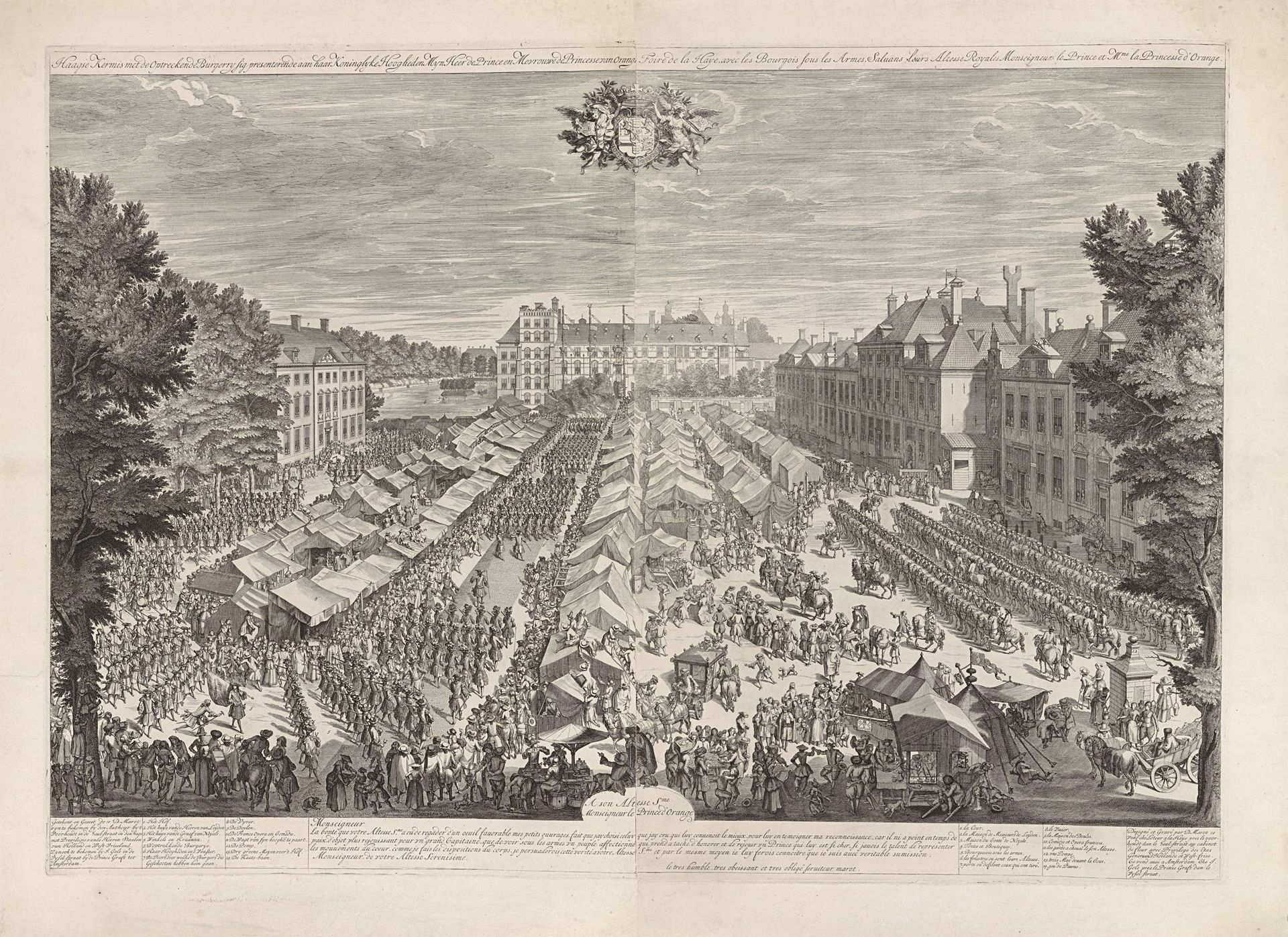 Haagse Kermis met de prins en prinses van Oranje, 1686 by Daniël (I) Marot