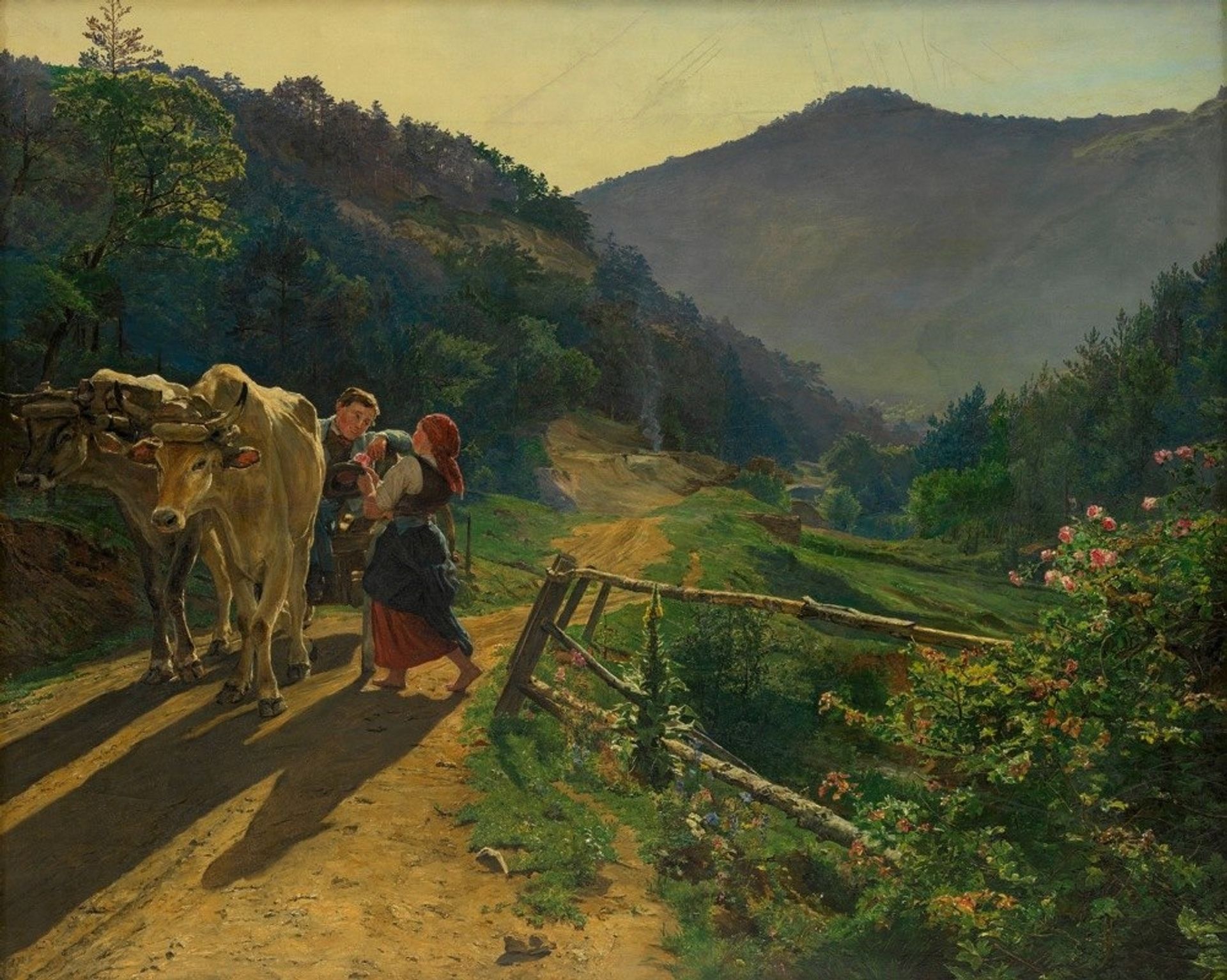 Die Rosenzeit by Ferdinand Georg Waldmüller