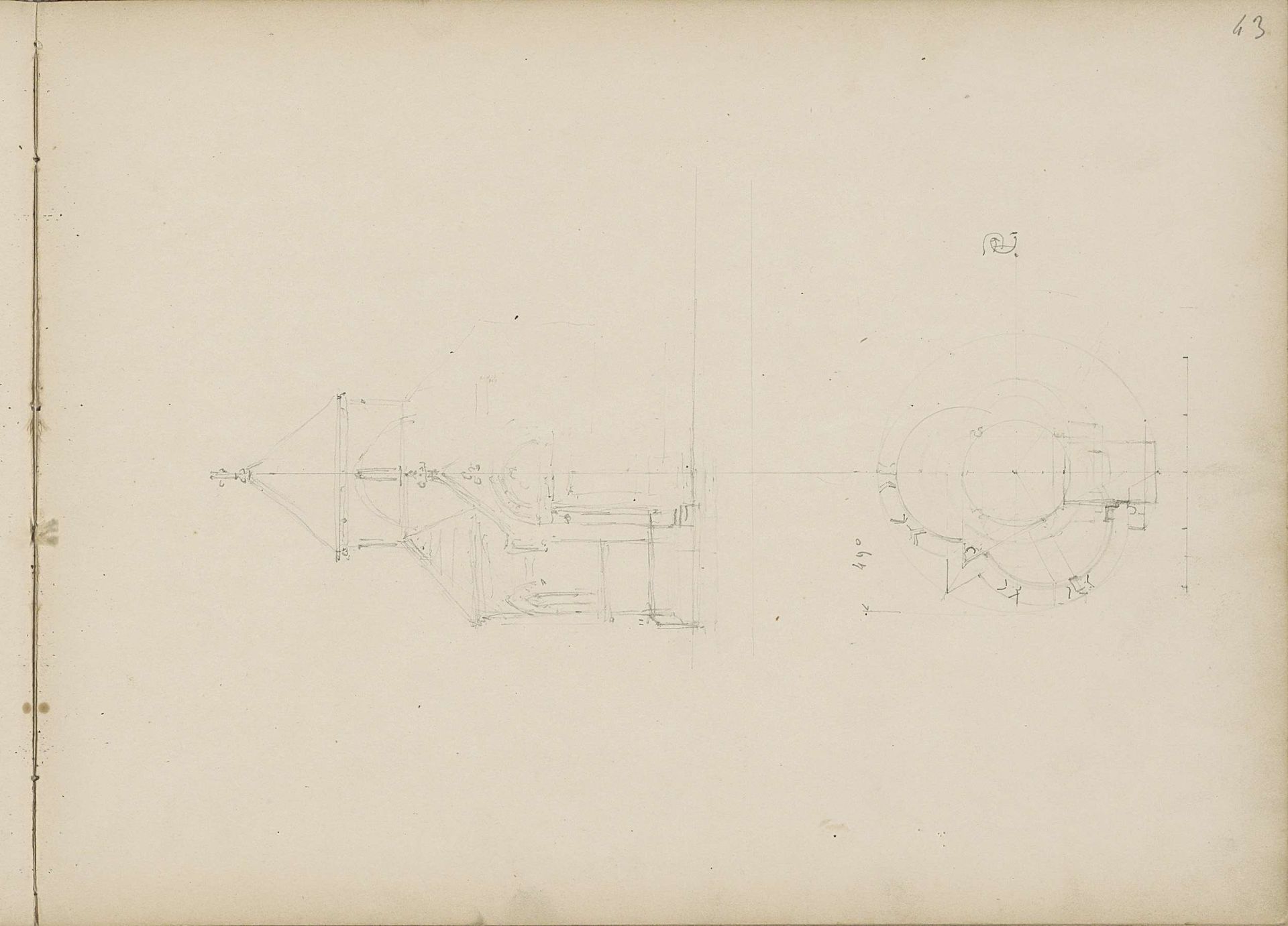 Voor- en bovenaanzicht van de Bisschoppelijke Grafkapel te Roermond by Pierre Joseph Hubert Cuypers