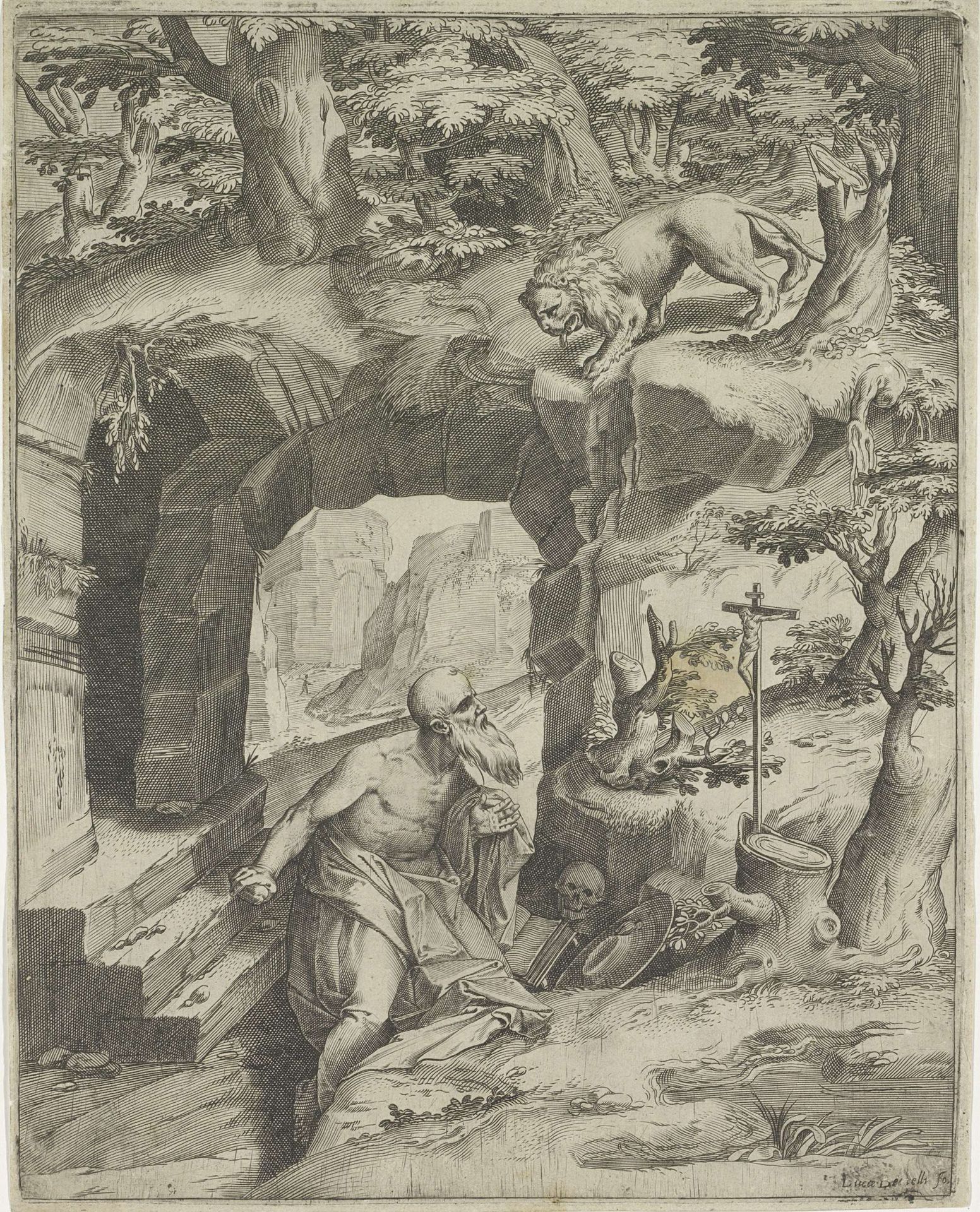 De heilige Hiëronymus als kluizenaar by Anonymous