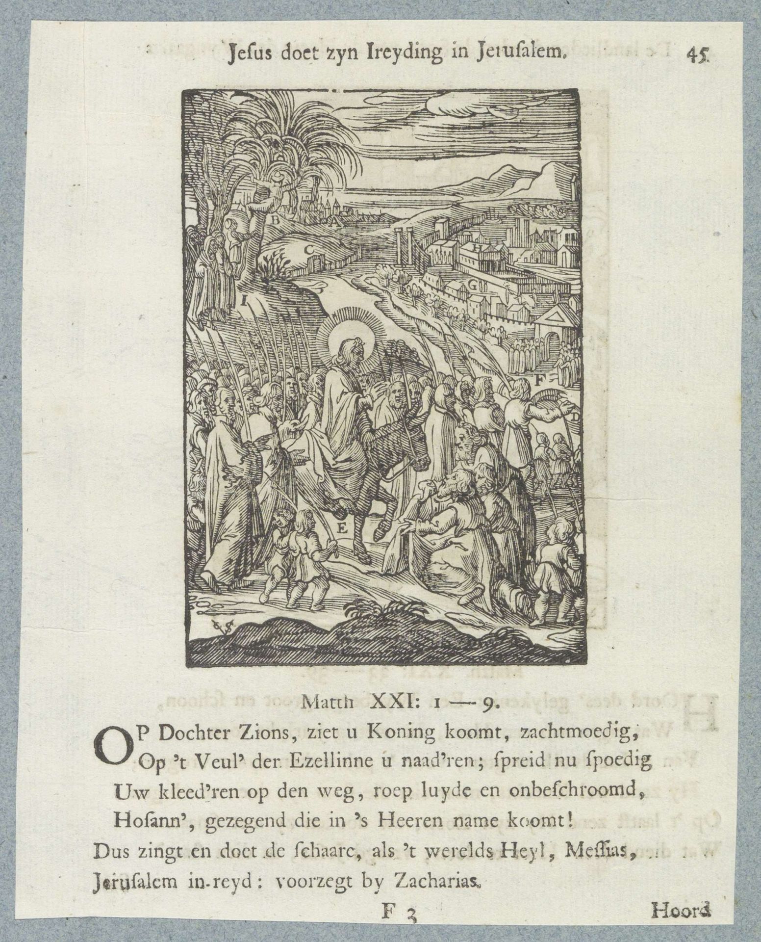 Intocht in Jeruzalem by Christoffel van (II) Sichem