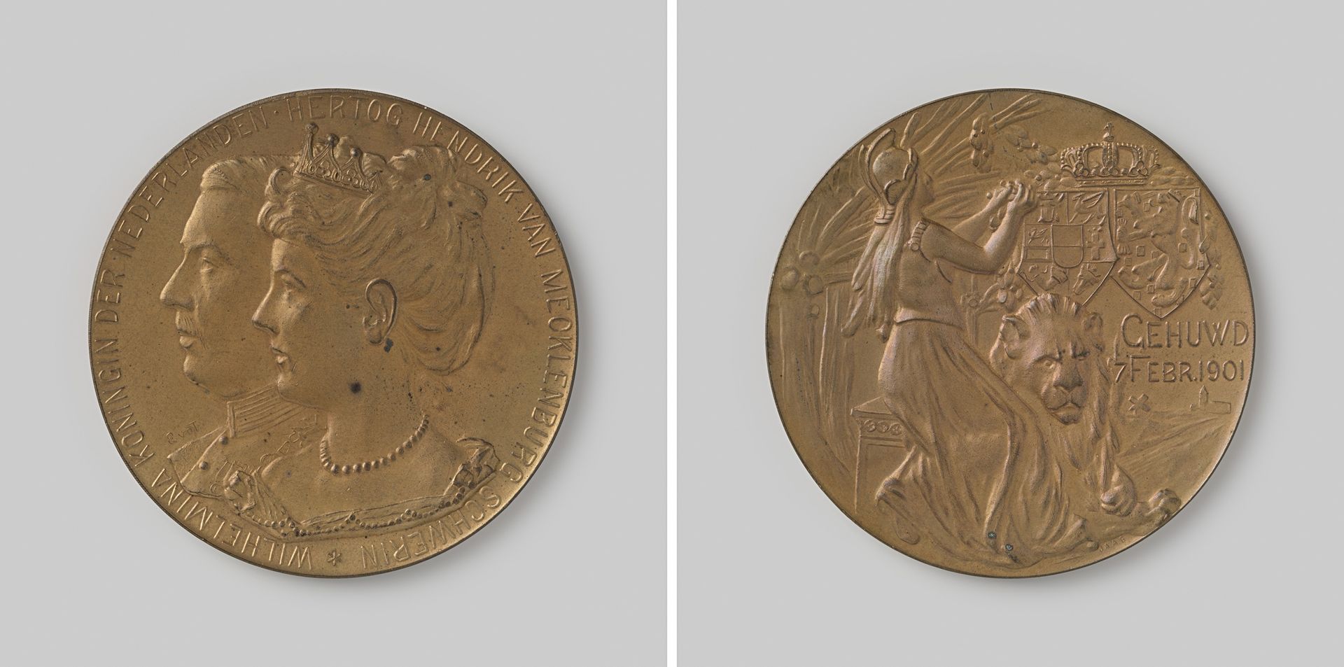 Huwelijk van Koningin Wilhelmina met Hendrik van Mecklenburg-Schwerin 1901 by Lambertus Franciscus Edema van der Tuuk