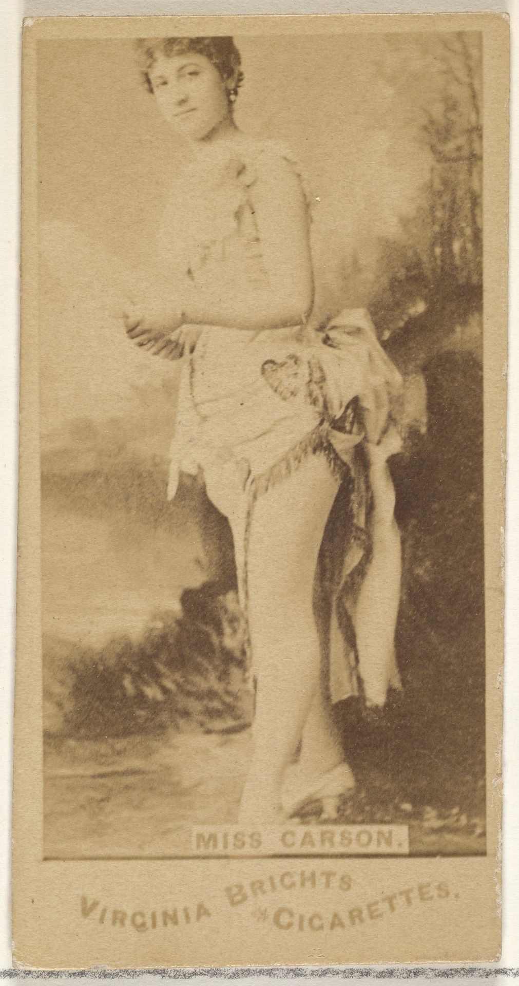 Miss Carson, from the Actors and Actresses series (N45, Type 1) for Virginia Brights Cigarettes by Allen & Ginter
